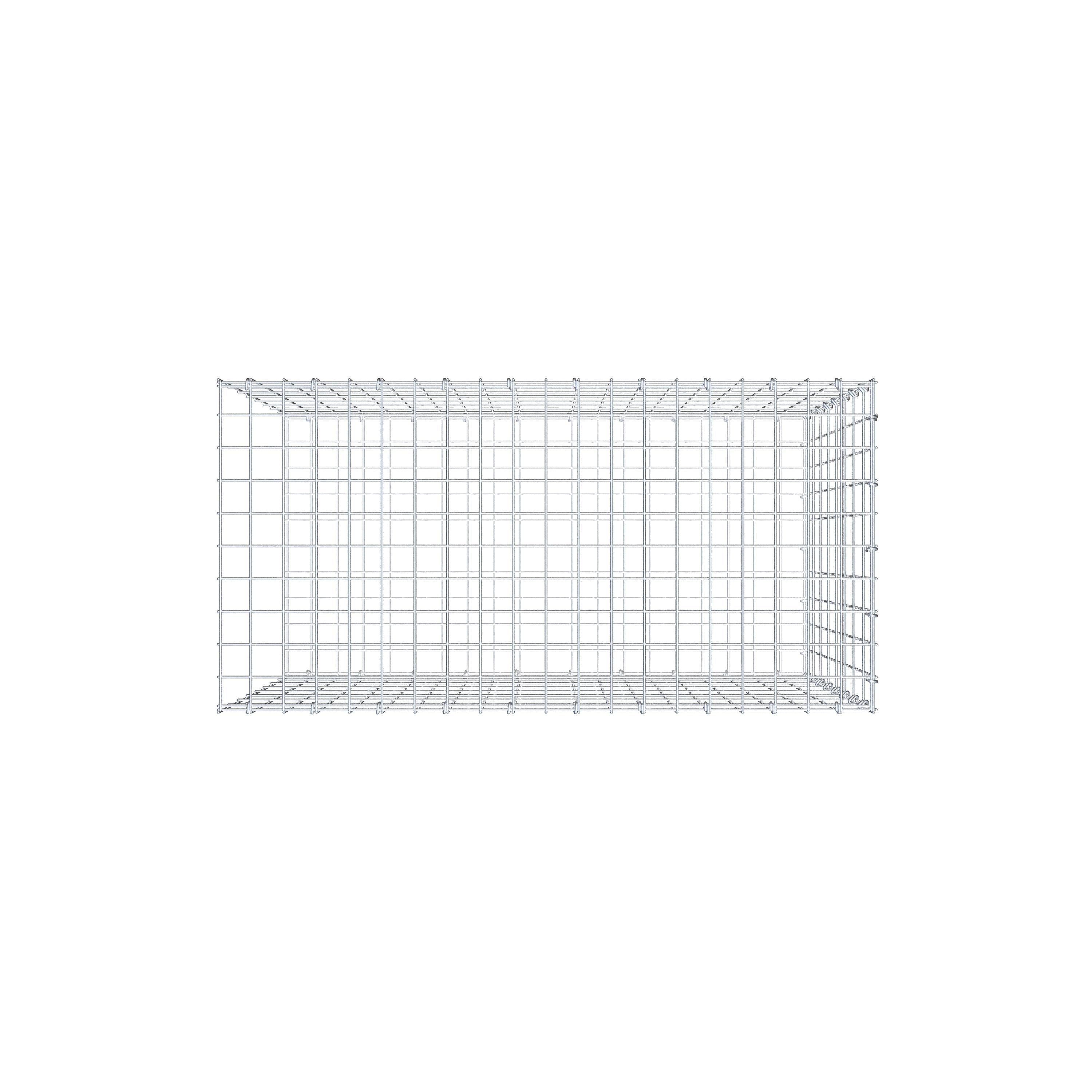 Pila adicional tipo 2 100 cm x 80 cm x 50 cm, malla 5 cm x 10 cm, anillo en C