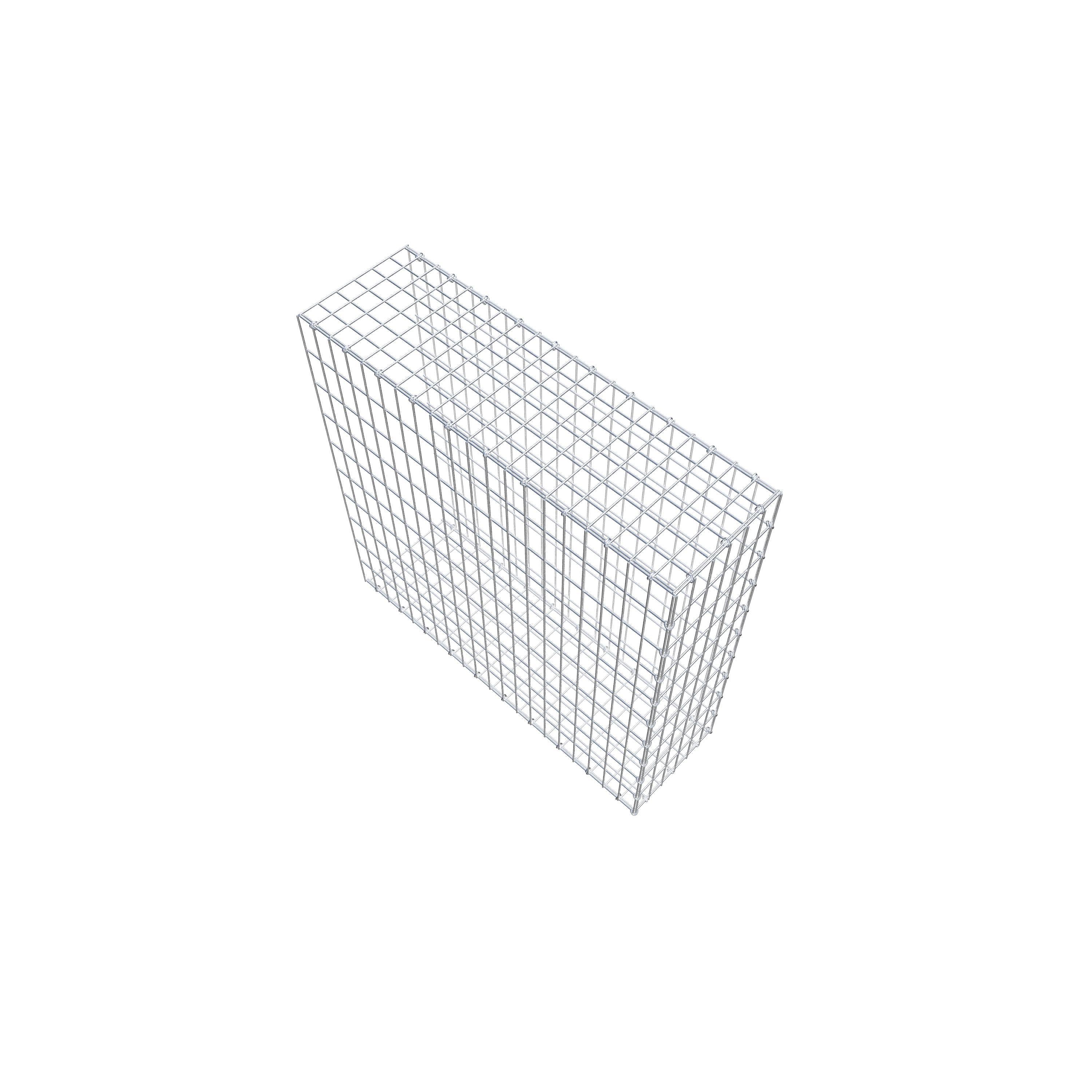 Monteret gabion type 2 100 cm x 100 cm x 30 cm, maskestørrelse 5 cm x 10 cm, C-ring