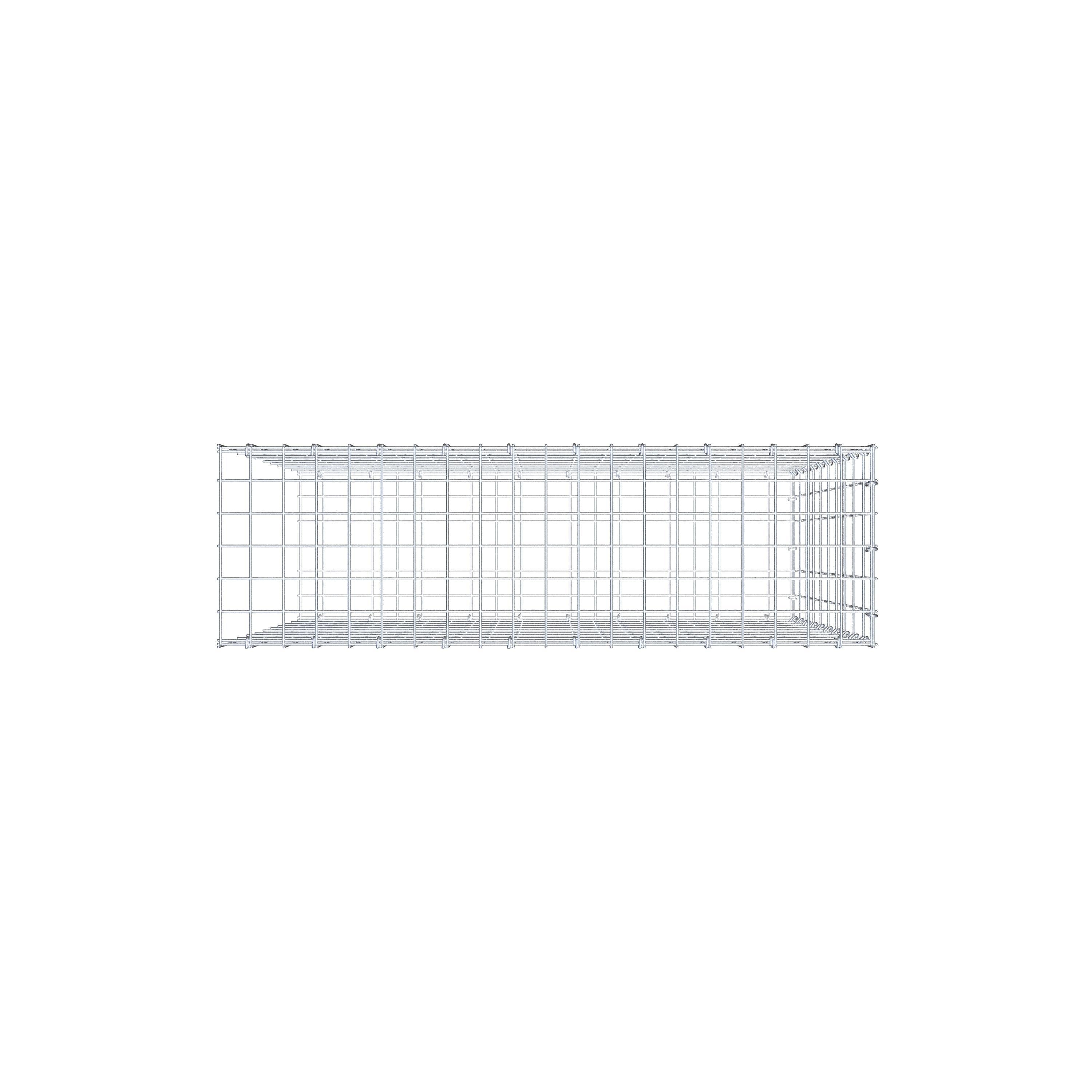 Monteret gabion type 2 100 cm x 100 cm x 30 cm, maskestørrelse 5 cm x 10 cm, C-ring
