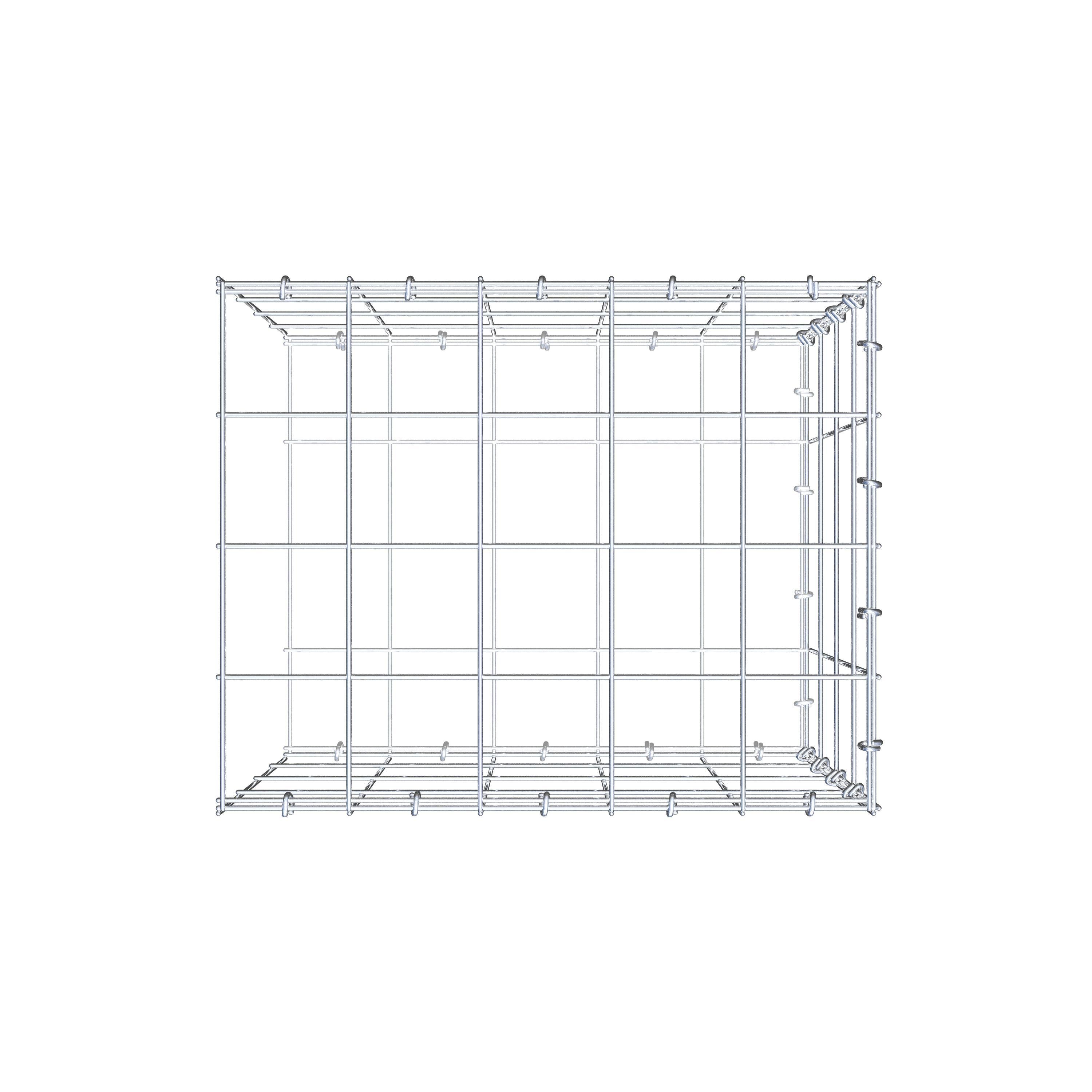 Fourche rapportée type 2 50 cm x 40 cm x 40 cm (L x H x P), mailles 10 cm x 10 cm, anneau C