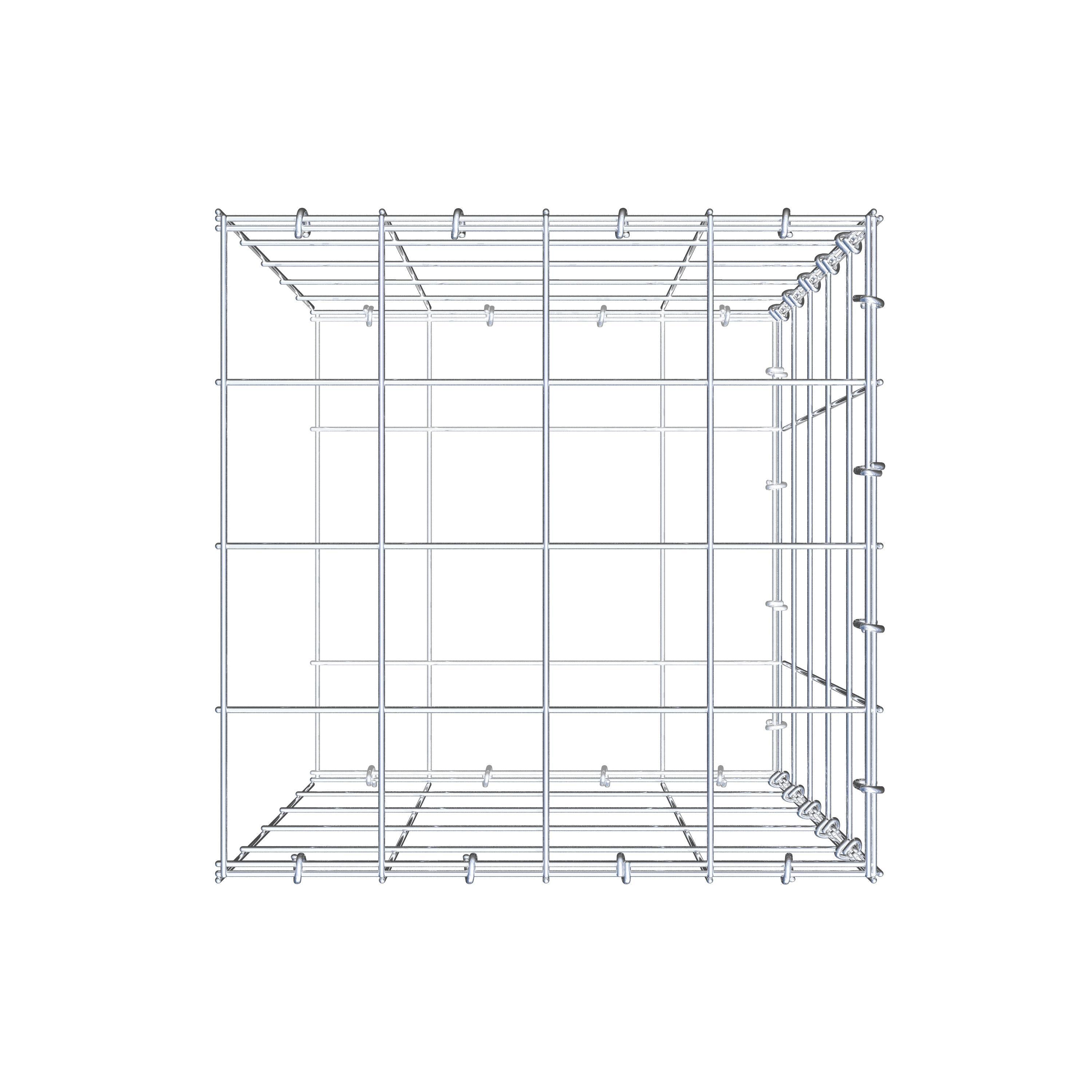 Fourche rapportée type 2 50 cm x 40 cm x 40 cm (L x H x P), mailles 10 cm x 10 cm, anneau C