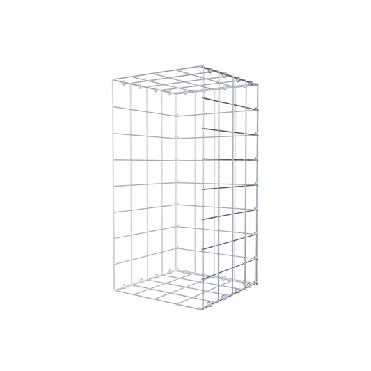 Monteret gabion type 2 80 cm x 40 cm x 40 cm (L x H x D), maskestørrelse 10 cm x 10 cm, C-ring