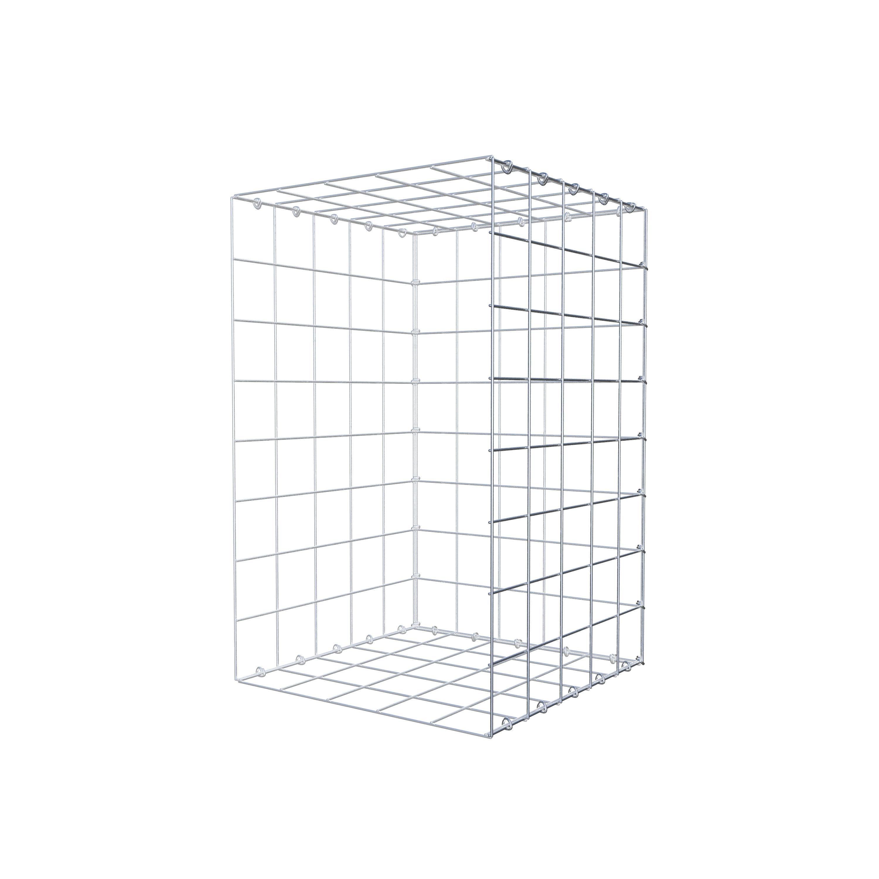 Fourche rapportée type 2 80 cm x 50 cm x 50 cm (L x H x P), mailles 10 cm x 10 cm, anneau en C