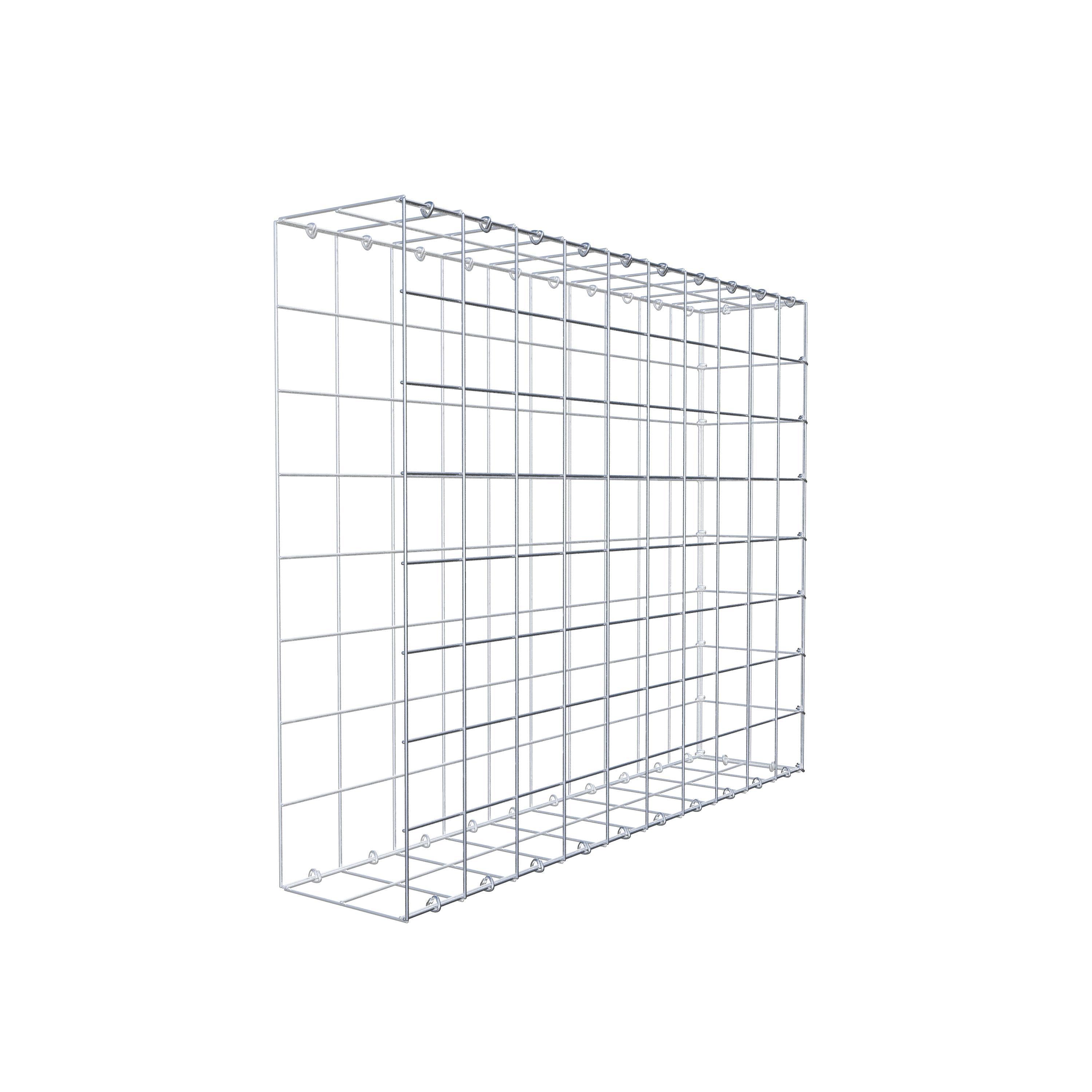 Fourche rapportée type 2 100 cm x 80 cm x 20 cm (L x H x P), mailles 10 cm x 10 cm, anneau en C