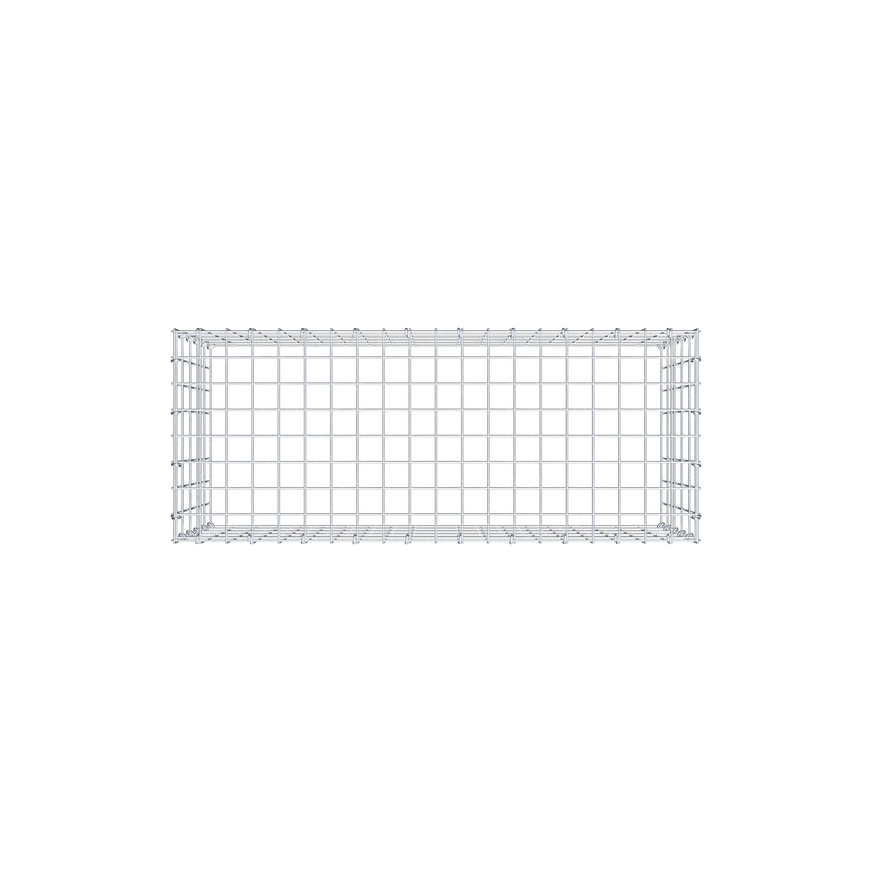 Mounted gabion type 3 100 cm x 50 cm x 40 cm (L x H x D), mesh size 5 cm x 10 cm, C-ring
