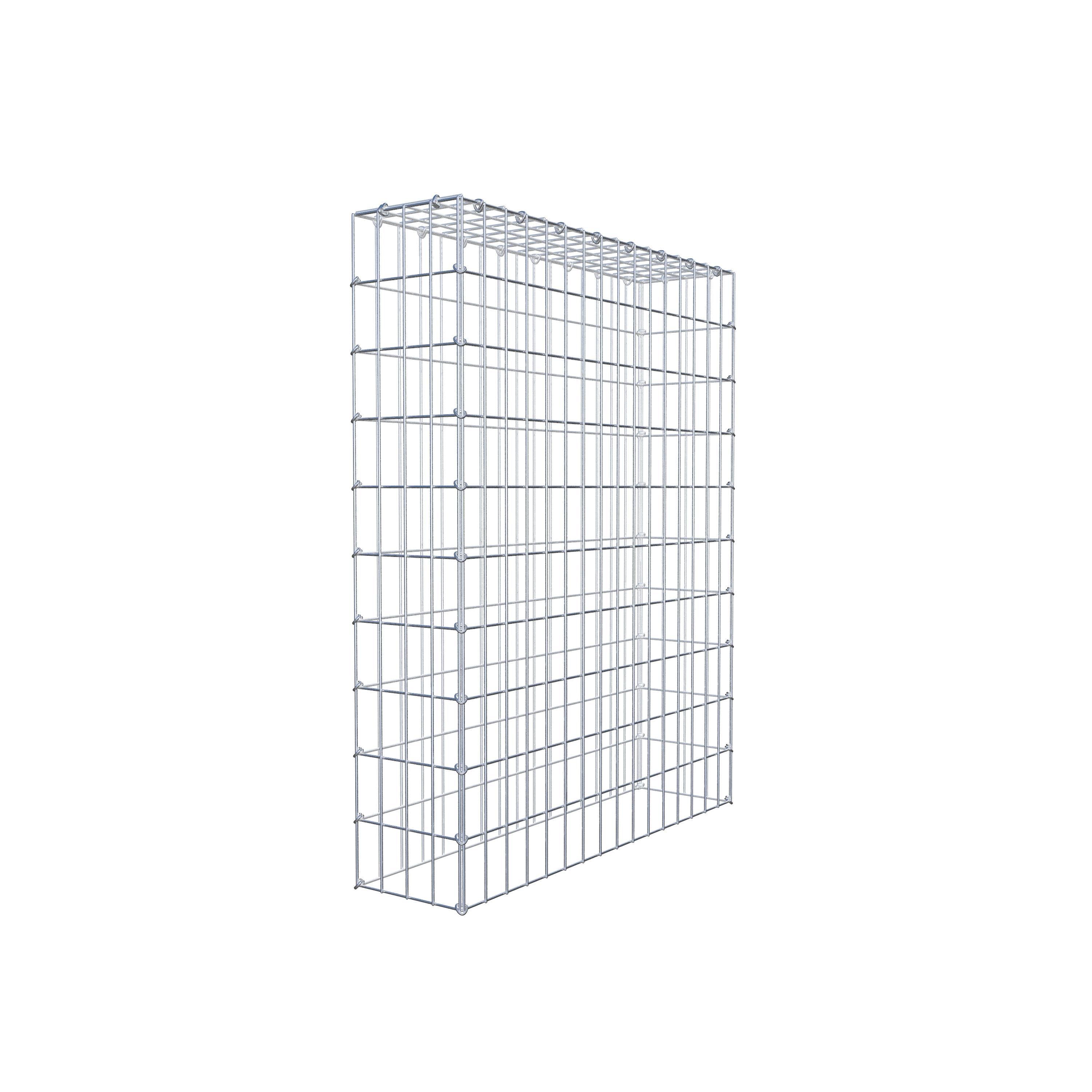 Mounted gabion type 3 100 cm x 80 cm x 20 cm (L x H x D), mesh size 5 cm x 10 cm, C-ring