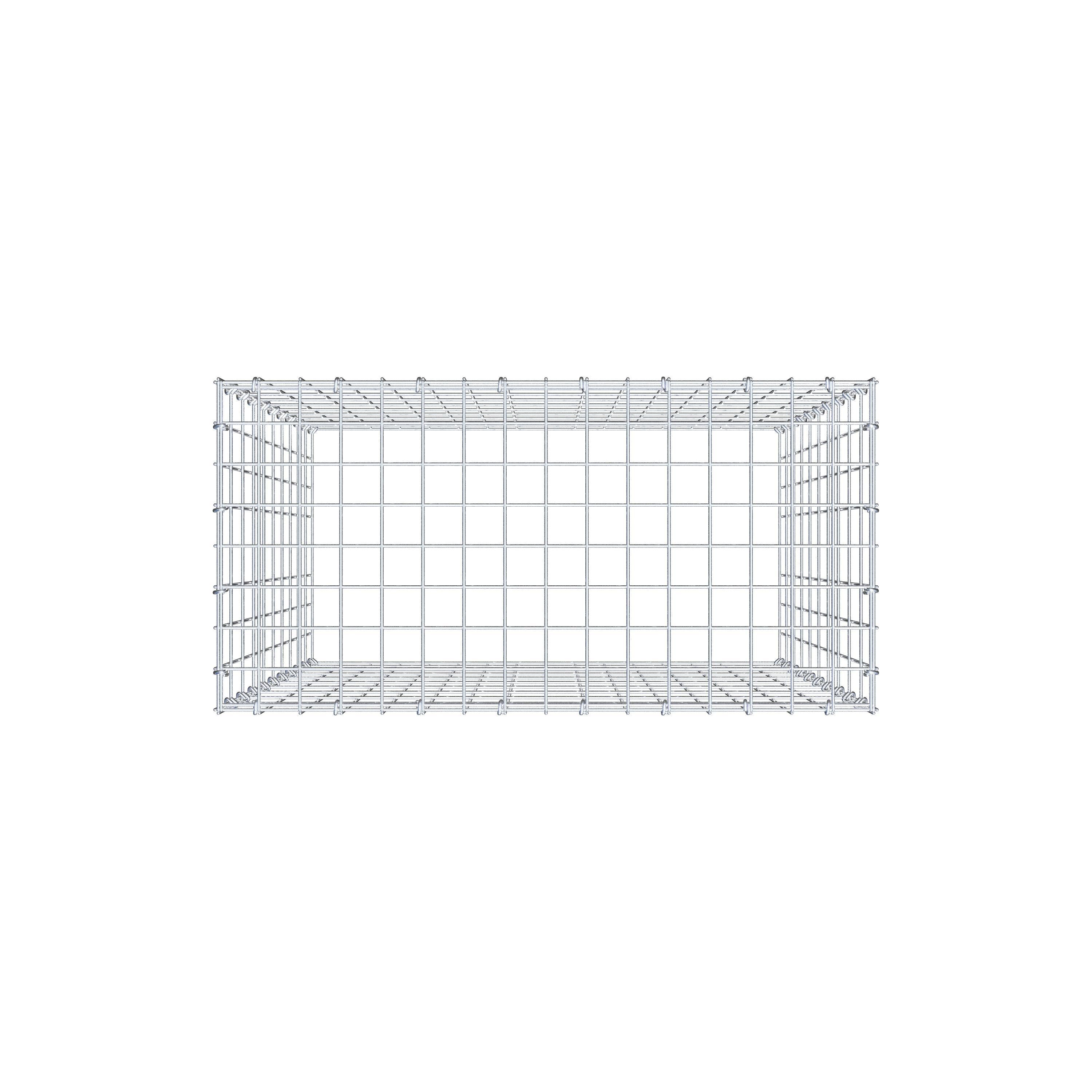 Monteret gabion type 3 100 cm x 80 cm x 40 cm (L x H x D), maskestørrelse 5 cm x 10 cm, C-ring