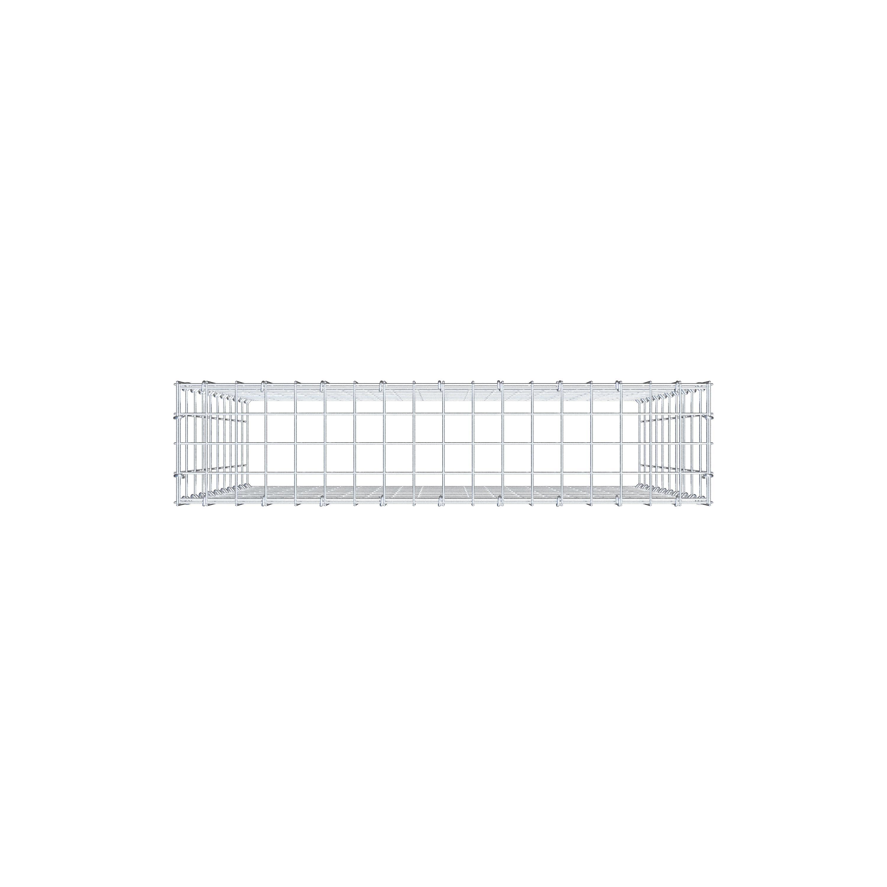 Monteret gabion type 3 100 cm x 90 cm x 20 cm (L x H x D), maskestørrelse 5 cm x 10 cm, C-ring