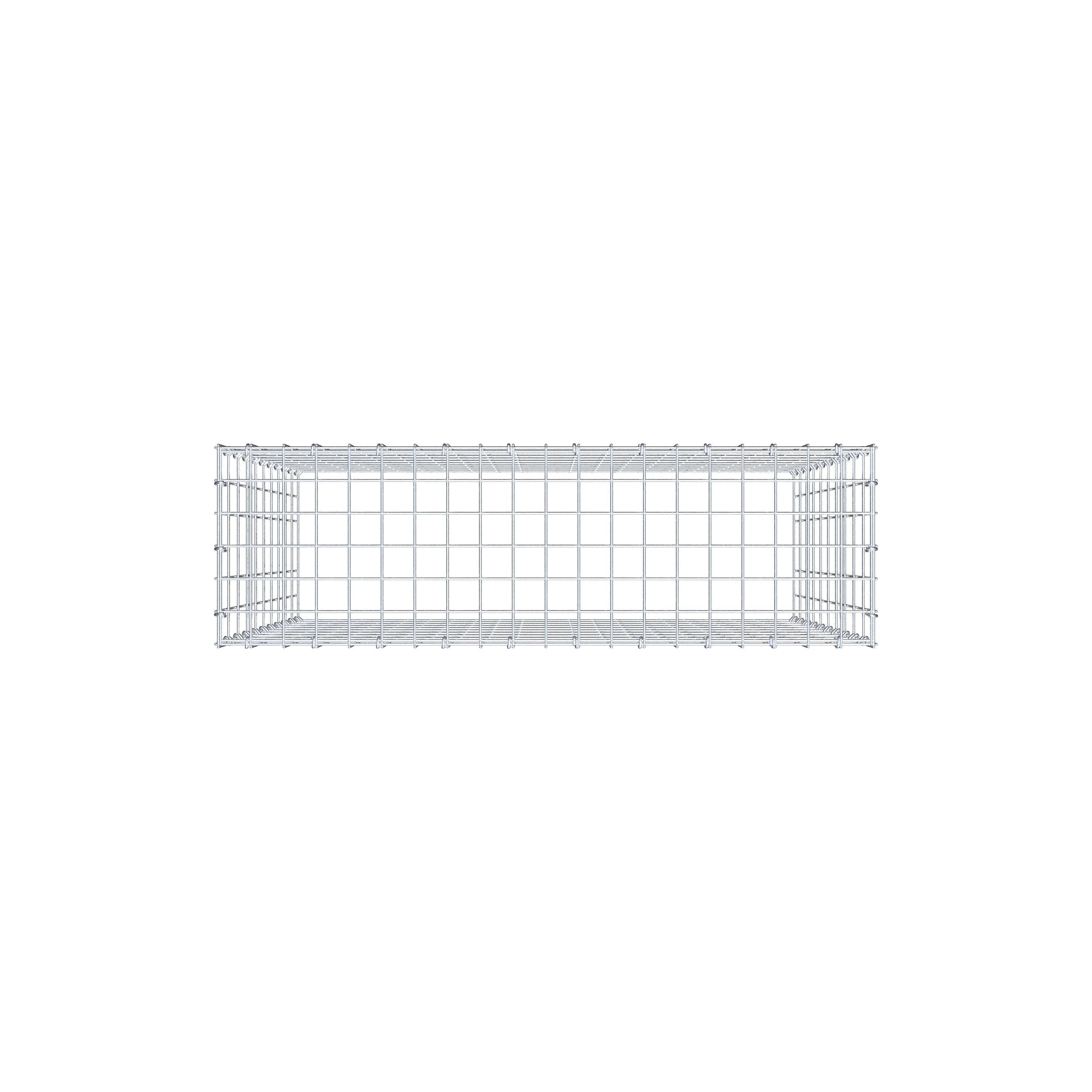 Mounted gabion type 3 100 cm x 100 cm x 30 cm (L x H x D), mesh size 5 cm x 10 cm, C-ring