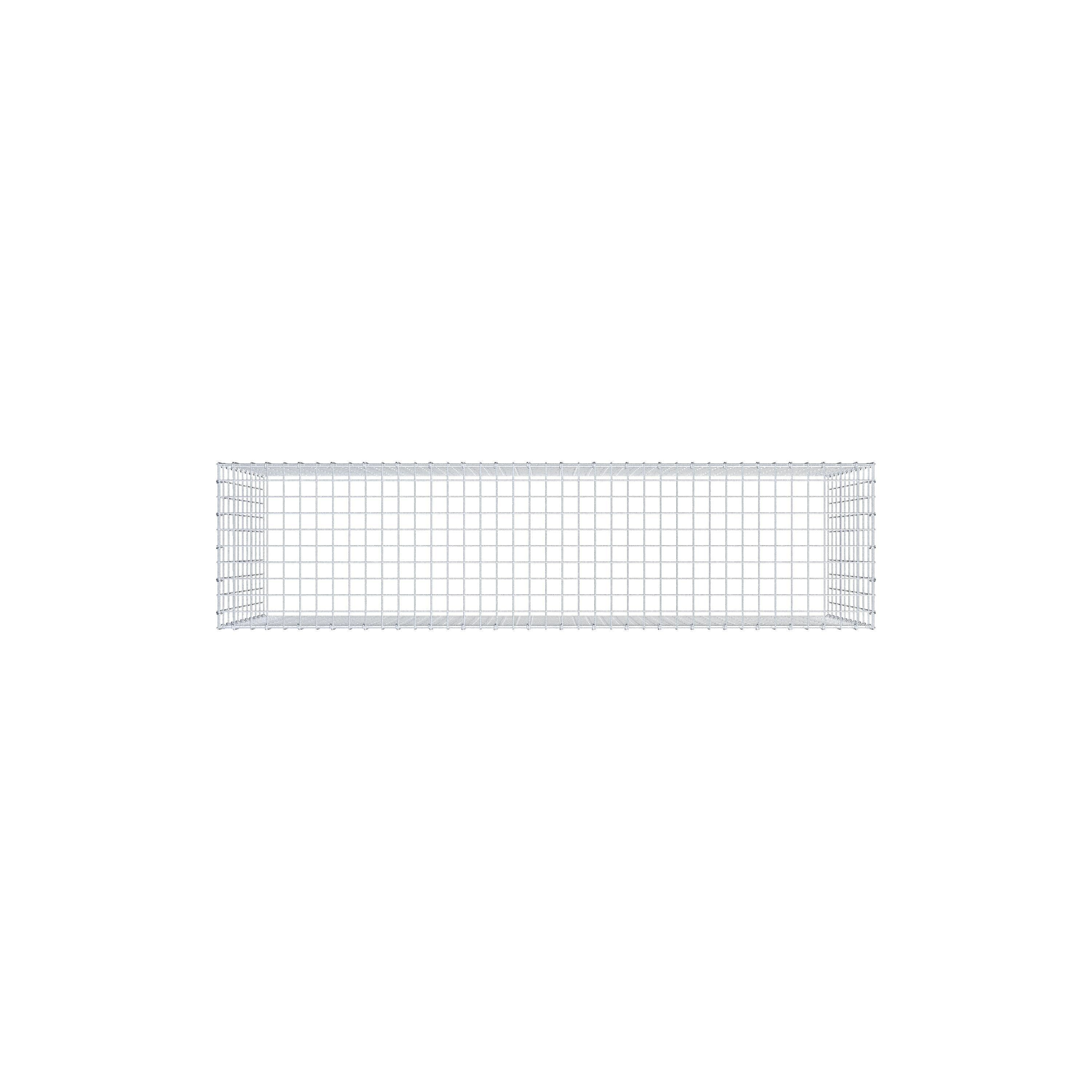 Mounted gabion type 3 200 cm x 100 cm x 50 cm (L x H x D), mesh size 5 cm x 10 cm, C-ring