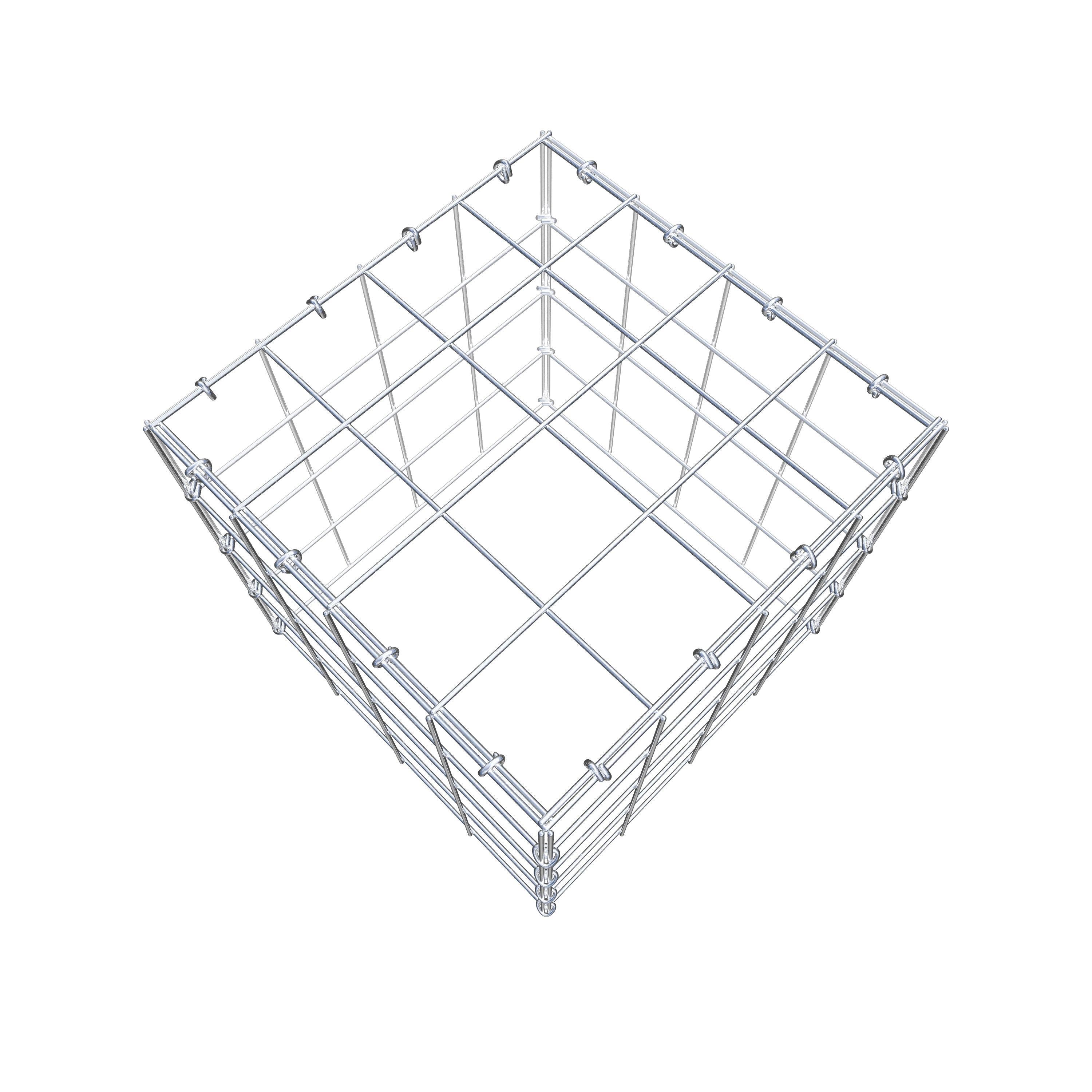 Monteret gabion type 3 40 cm x 40 cm x 40 cm (L x H x D), maskestørrelse 10 cm x 10 cm, C-ring