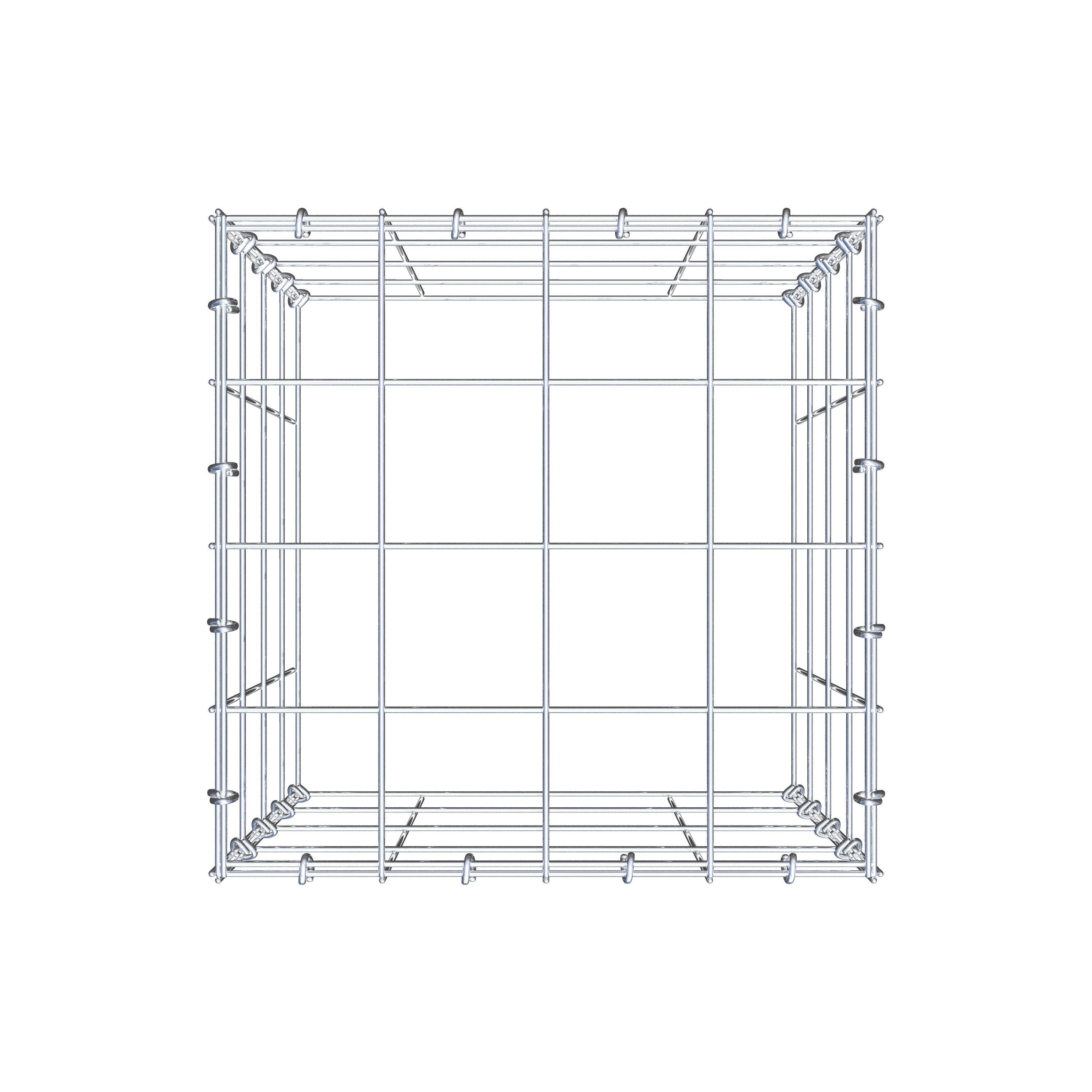 Monteret gabion type 3 40 cm x 40 cm x 40 cm (L x H x D), maskestørrelse 10 cm x 10 cm, C-ring