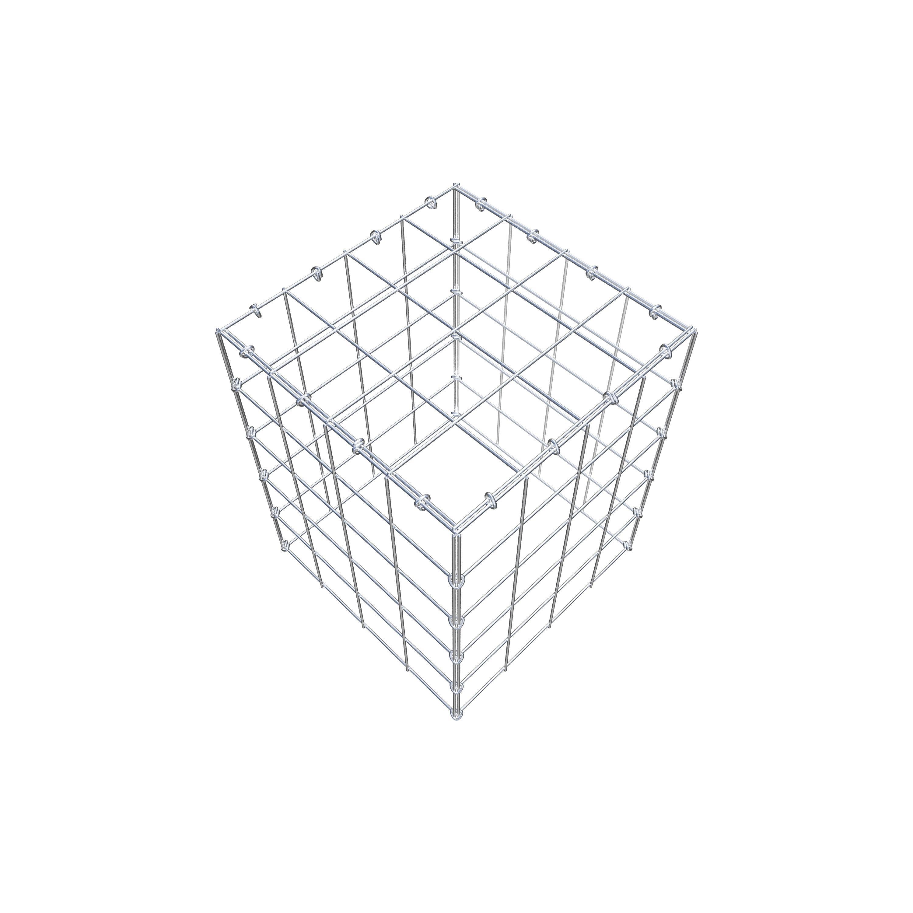 Fourche rapportée type 3 50 cm x 40 cm x 40 cm (L x H x P), mailles 10 cm x 10 cm, anneau C