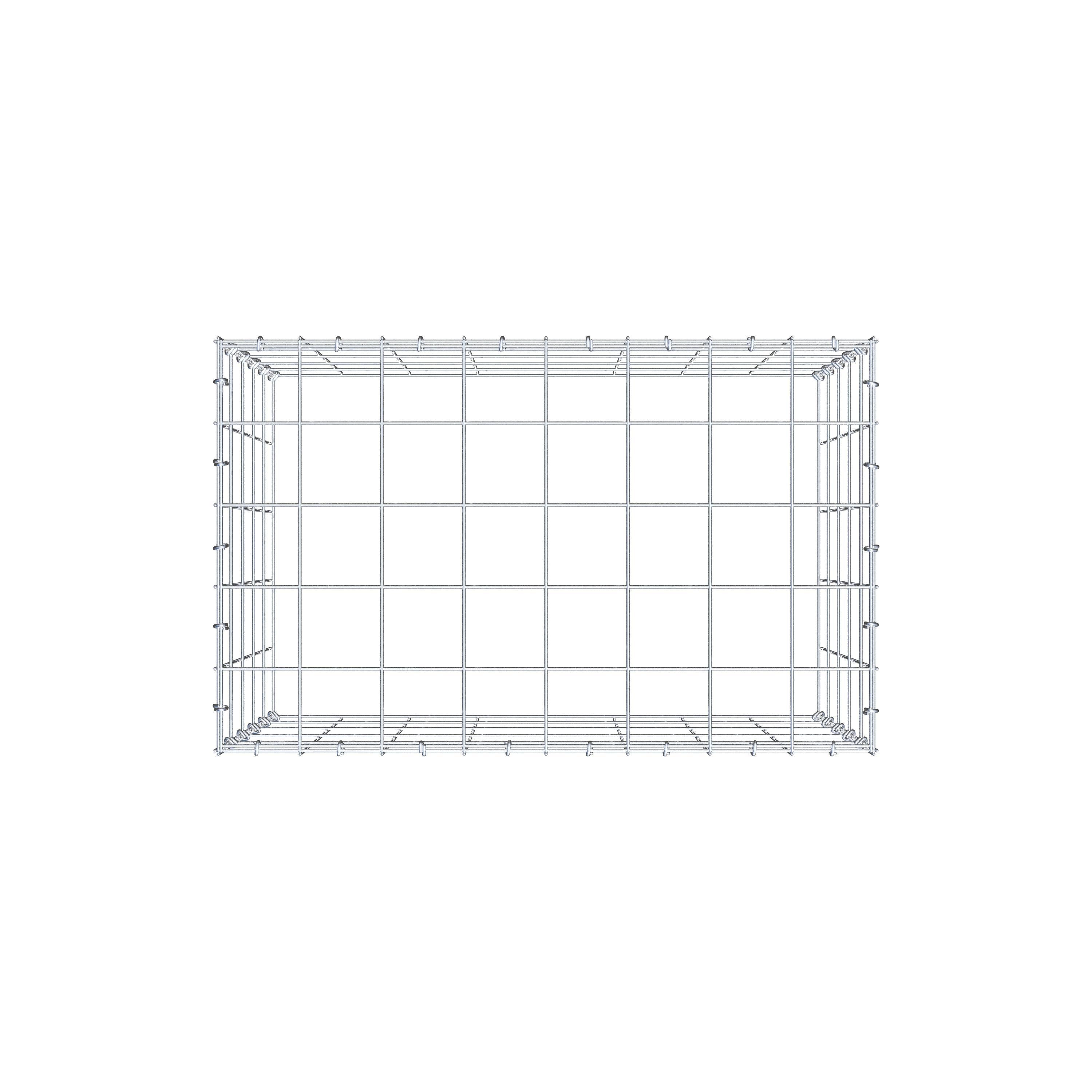 Monteret gabion type 3 80 cm x 50 cm x 50 cm (L x H x D), maskestørrelse 10 cm x 10 cm, C-ring