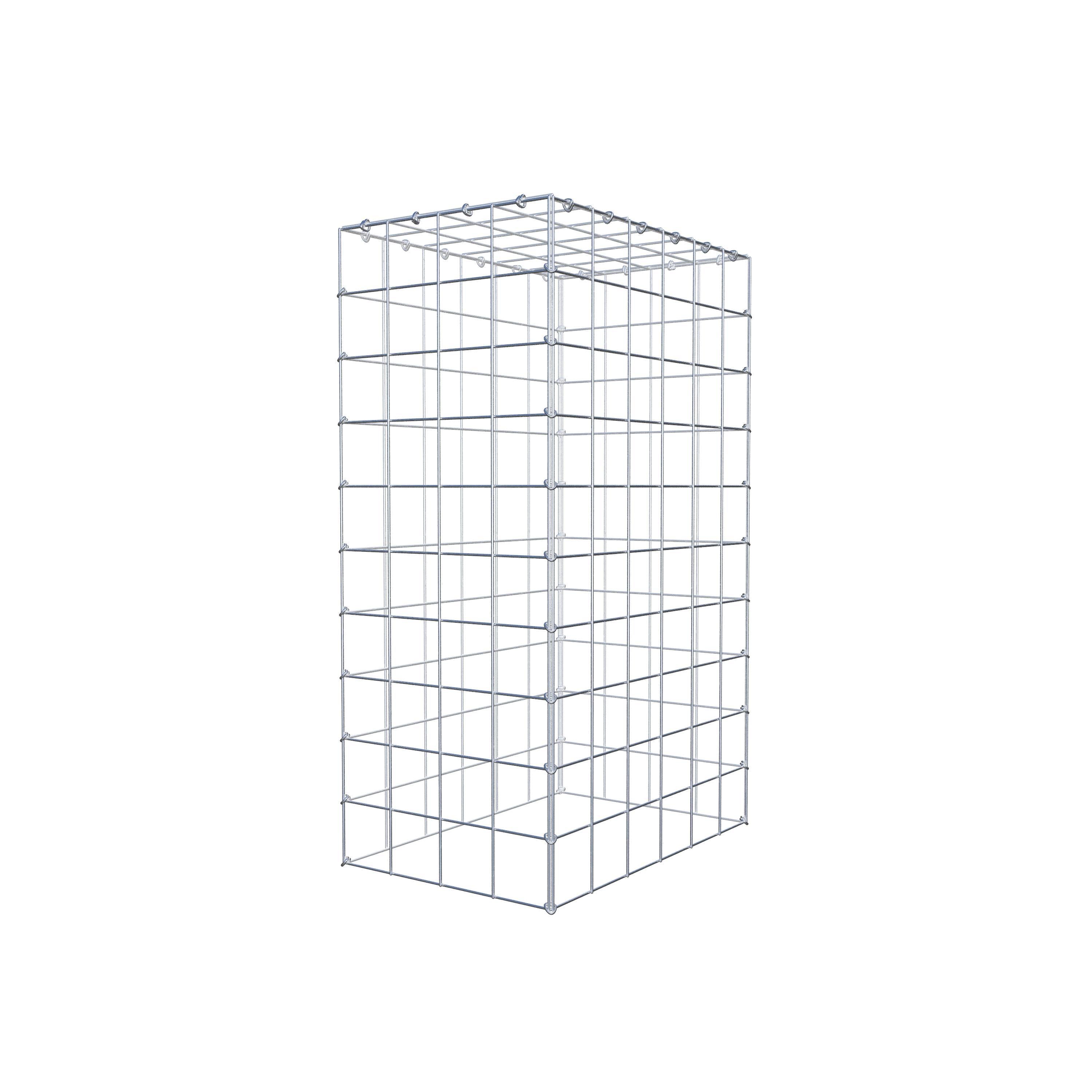 Mounted gabion type 3 100 cm x 60 cm x 40 cm (L x H x D), mesh size 10 cm x 10 cm, C-ring