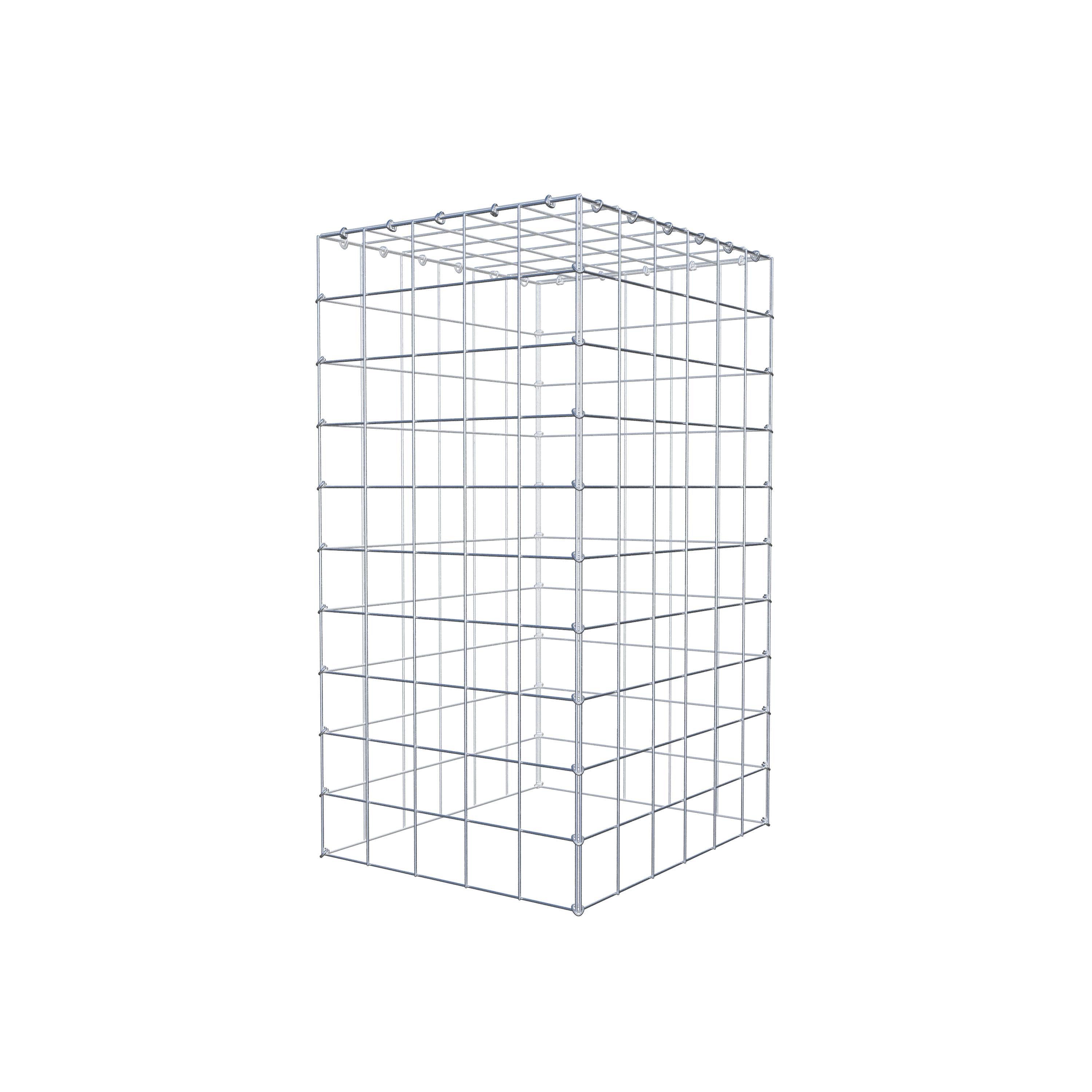 Mounted gabion type 3 100 cm x 60 cm x 50 cm (L x H x D), mesh size 10 cm x 10 cm, C-ring