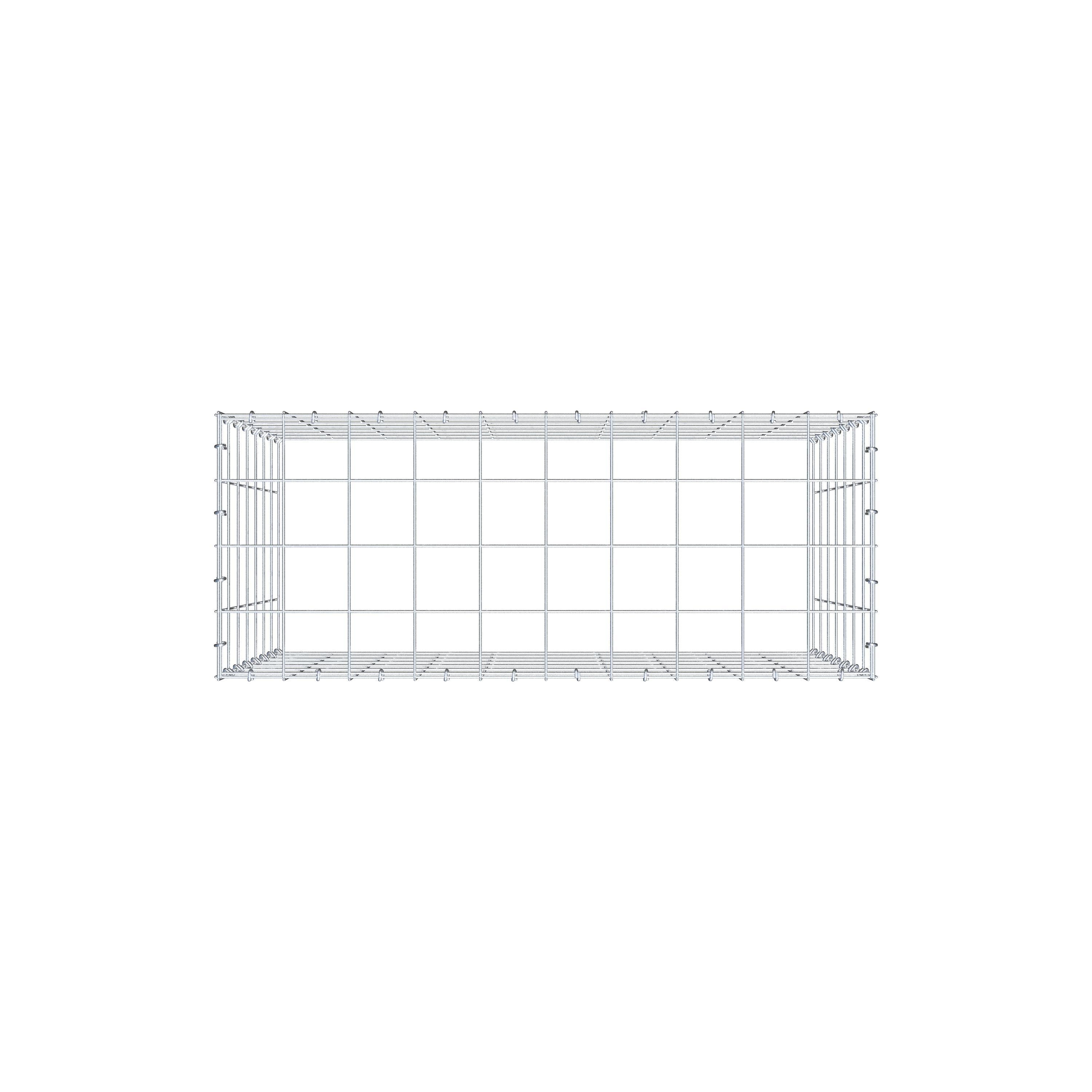 Gabião Tipo 3 100 cm x 70 cm x 40 cm (C x A x P), malhagem 10 cm x 10 cm, anel C