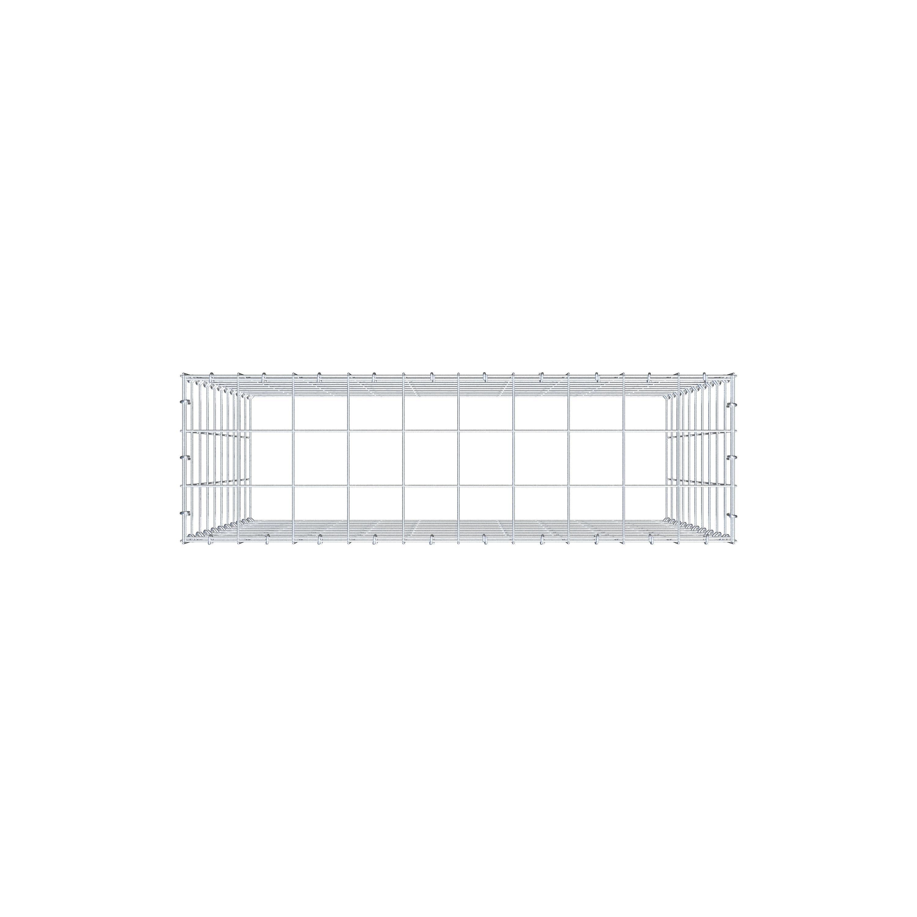 Anbaugabione Typ 3 100 cm x 100 cm x 30 cm (L x H x T), Maschenweite 10 cm x 10 cm, C-Ring