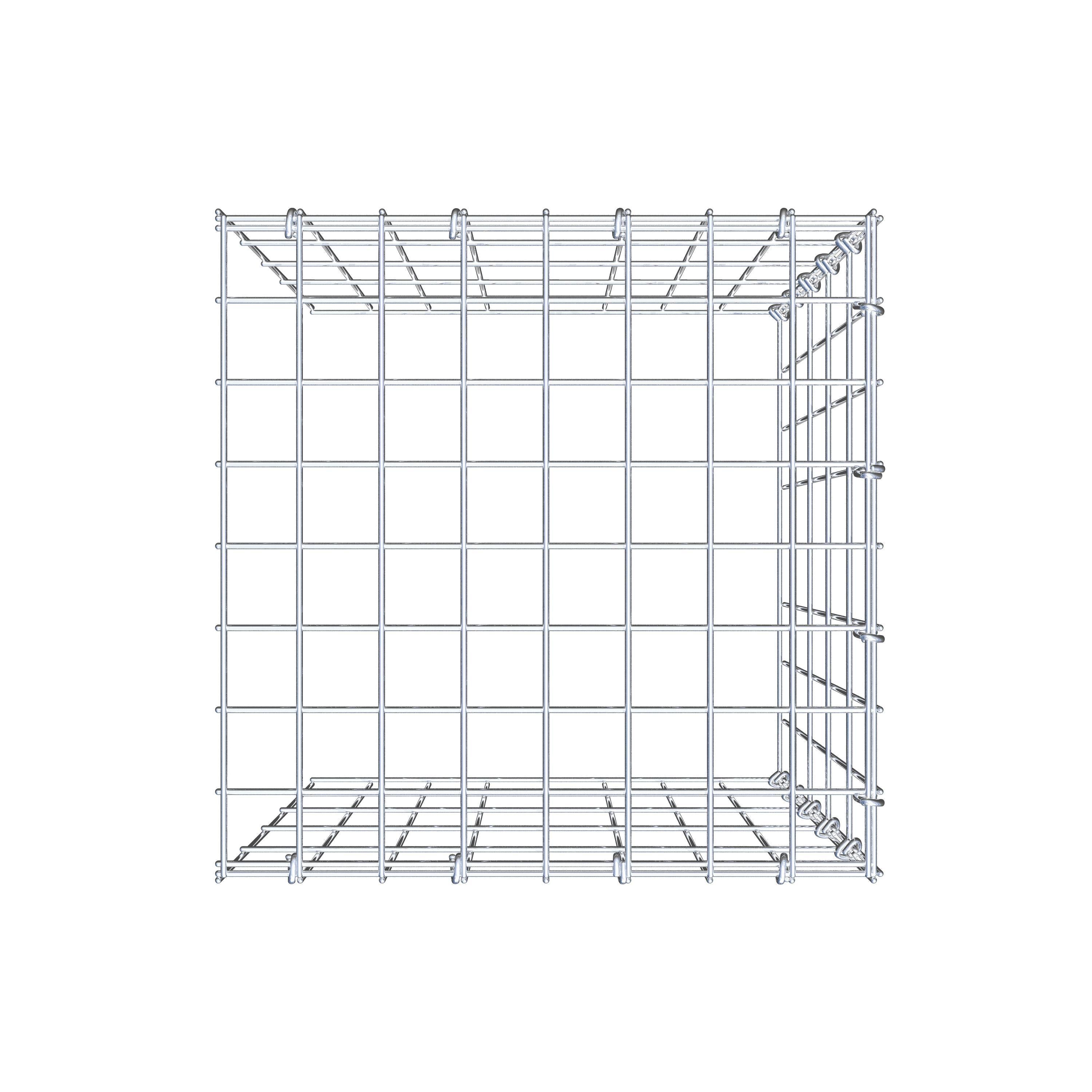 Anbaugabione Typ 4 50 cm x 40 cm x 40 cm (L x H x T), Maschenweite 5 cm x 10 cm, C-Ring