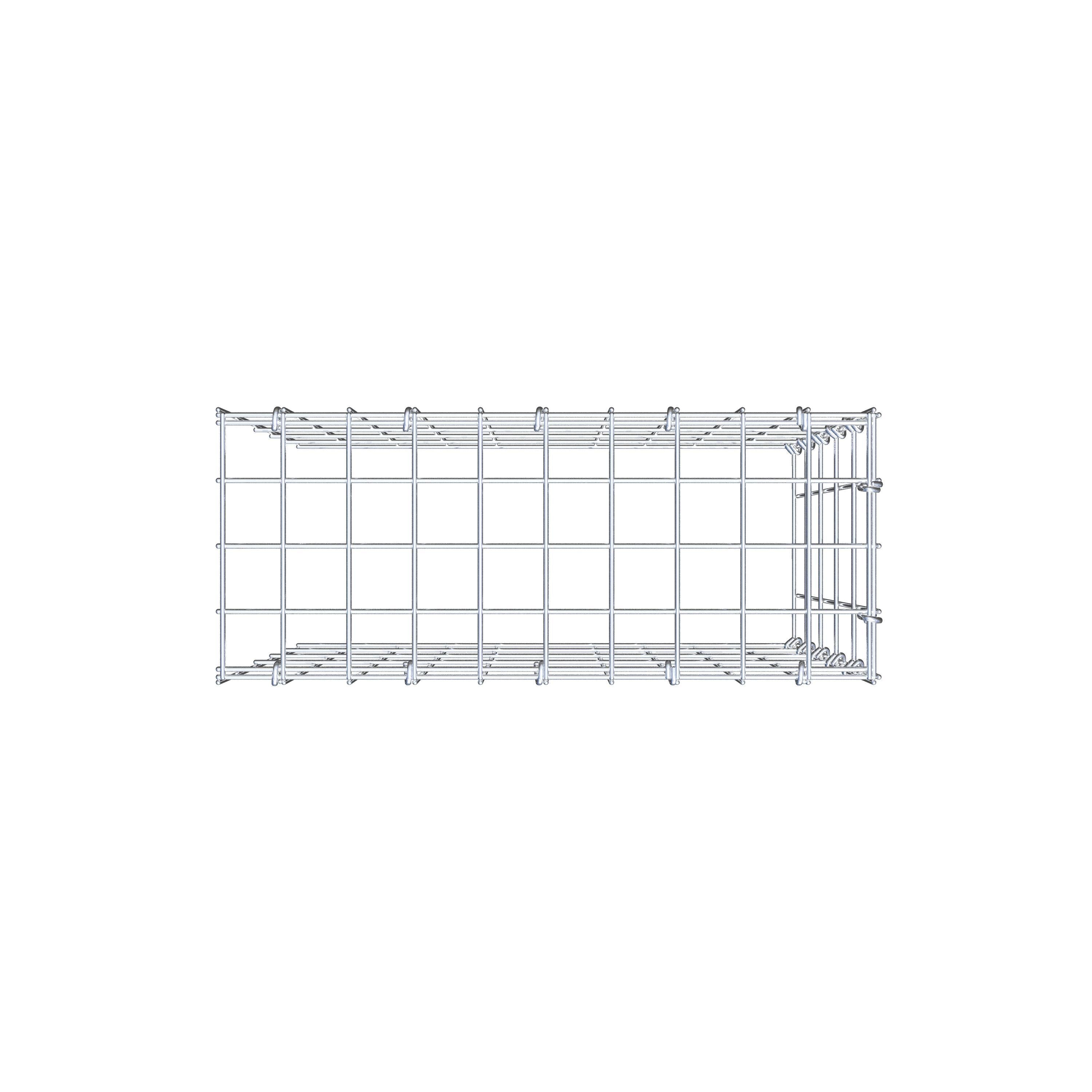 Gabbione aggiuntivo tipo 4 50 cm x 50 cm x 20 cm (L x H x P), maglia 5 cm x 10 cm, anello a C