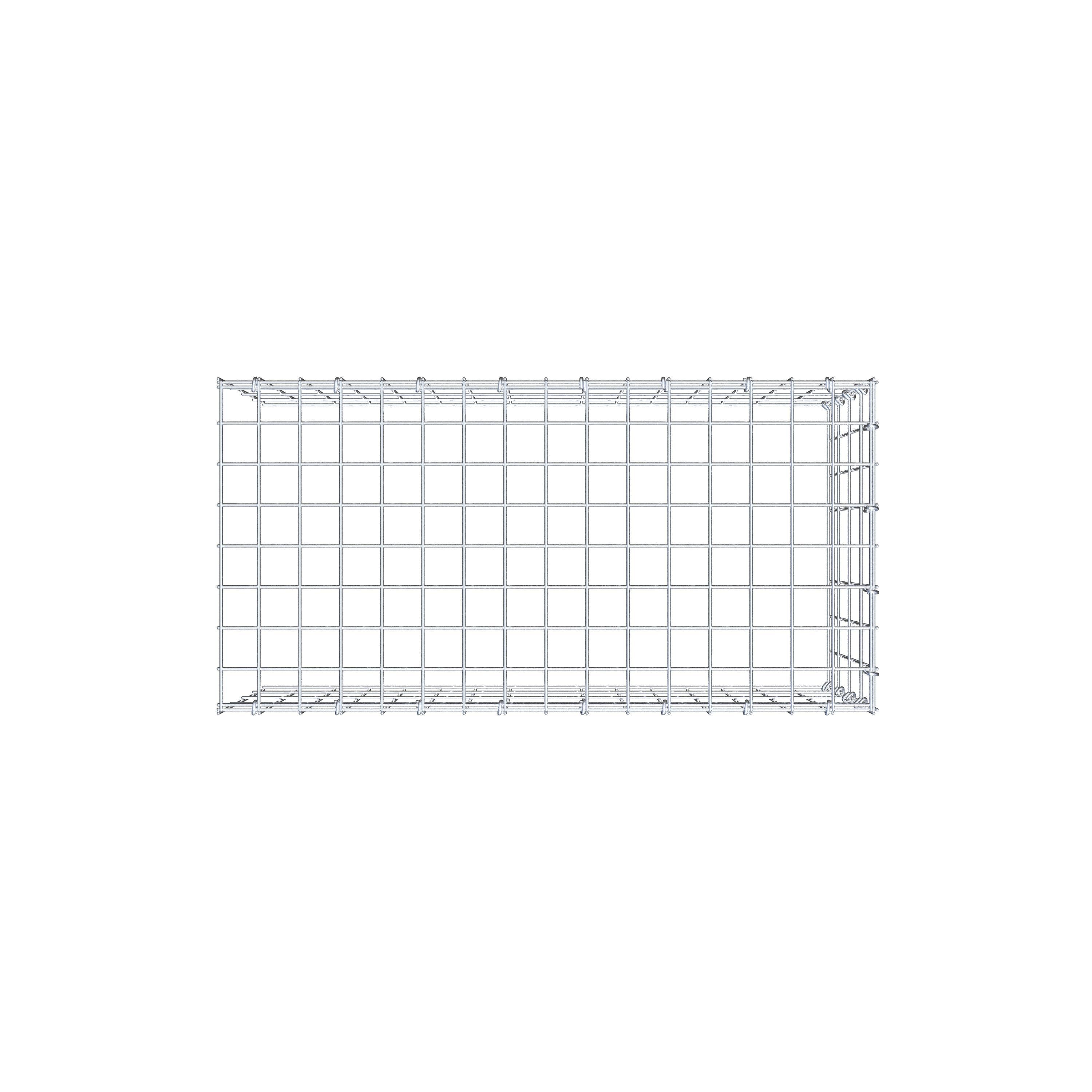Mounted gabion type 4 80 cm x 40 cm x 40 cm (L x H x D), mesh size 5 cm x 10 cm, C-ring