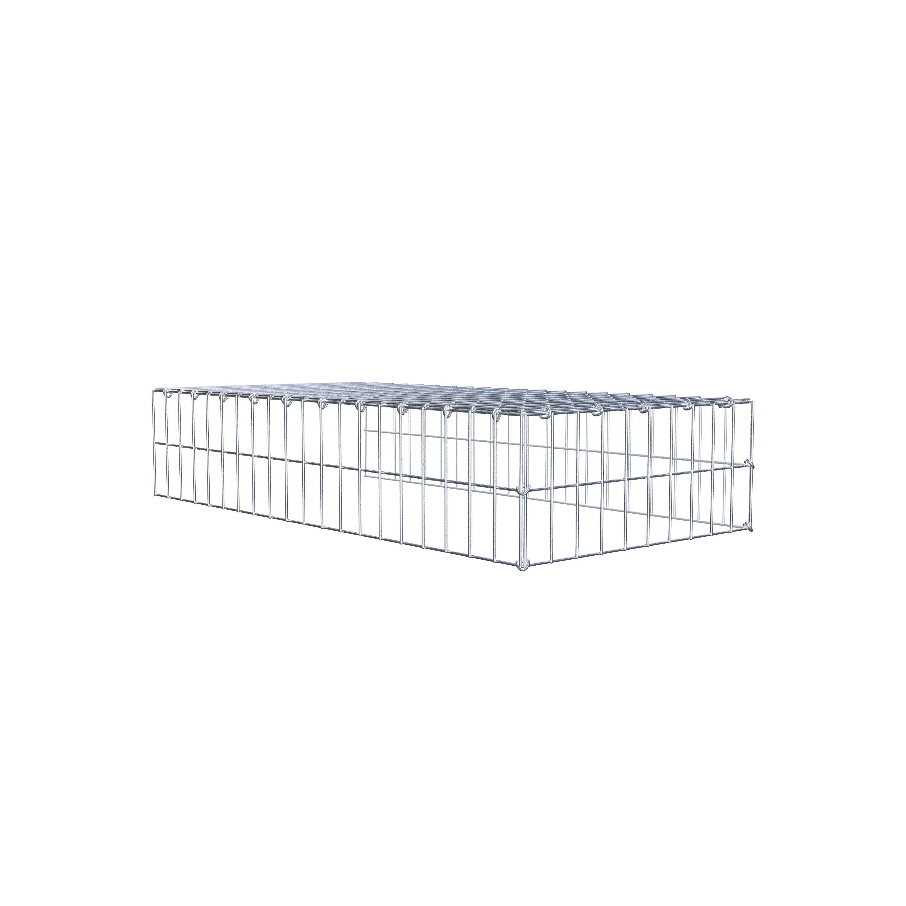 Gabbione aggiuntivo tipo 4 100 cm x 20 cm x 50 cm (L x H x P), maglia 5 cm x 10 cm, anello a C