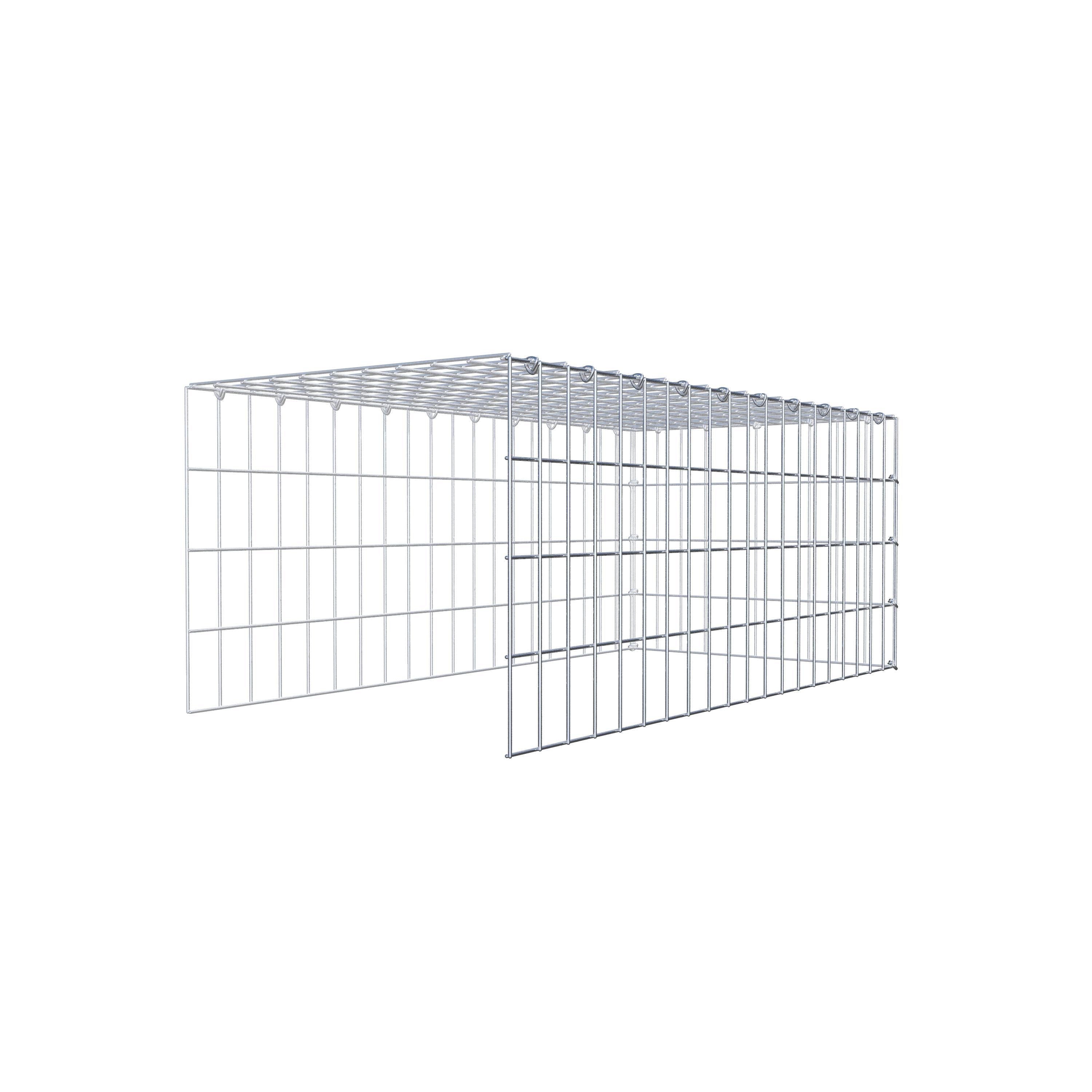 Fourche rapportée type 4 100 cm x 40 cm x 50 cm (L x H x P), mailles 5 cm x 10 cm, anneau C