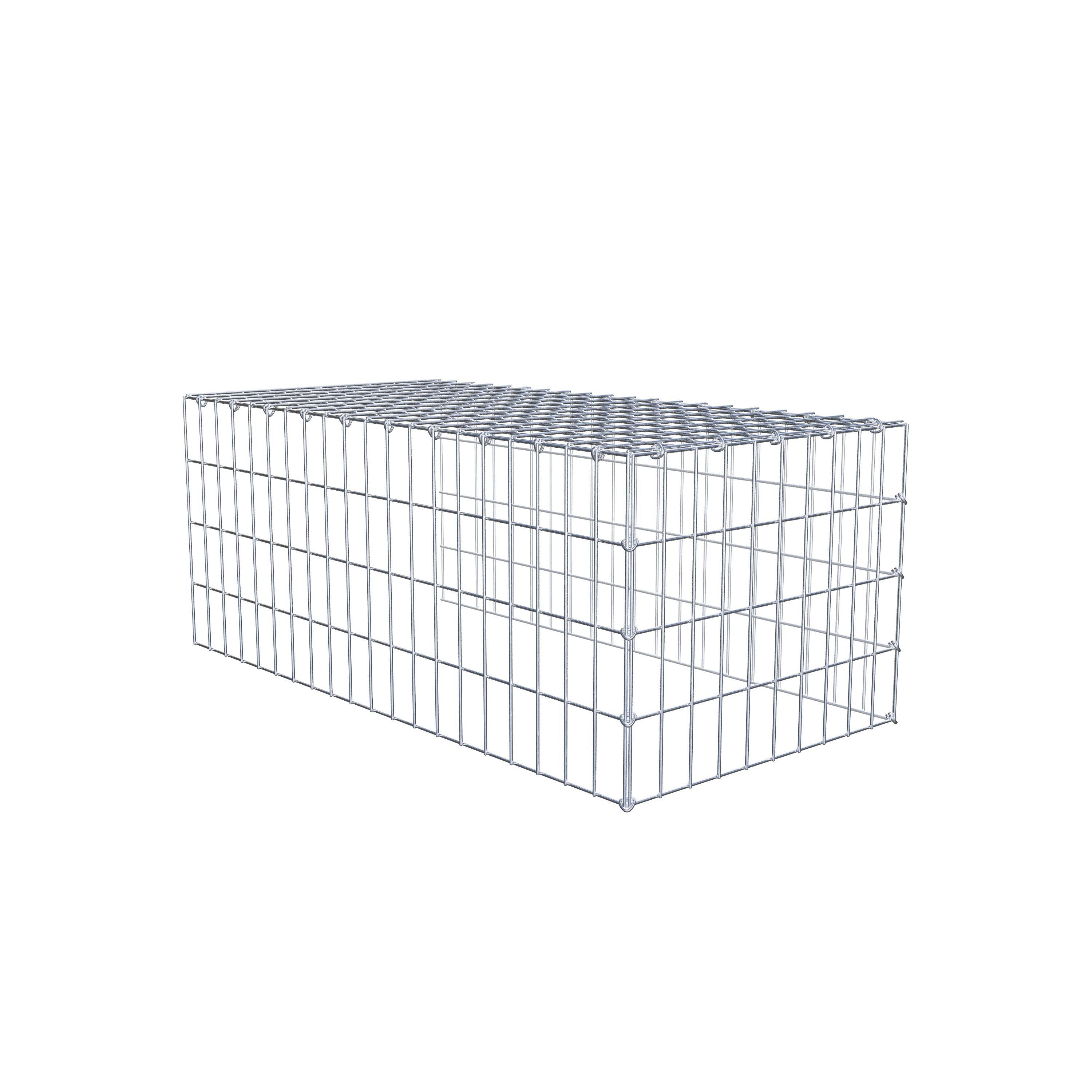 Fourche rapportée type 4 100 cm x 40 cm x 50 cm (L x H x P), mailles 5 cm x 10 cm, anneau C