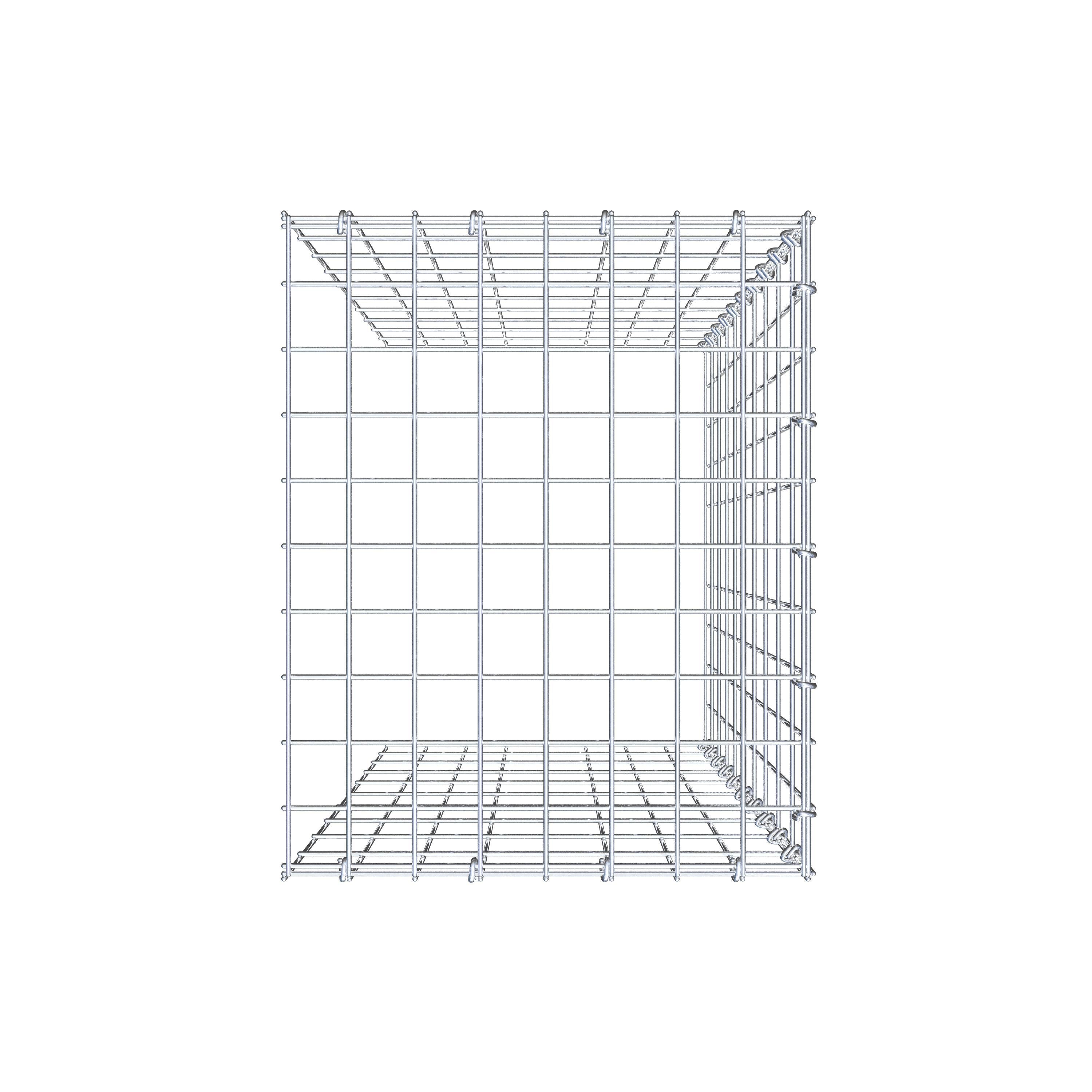 Fourche rapportée type 4 100 cm x 40 cm x 50 cm (L x H x P), mailles 5 cm x 10 cm, anneau C
