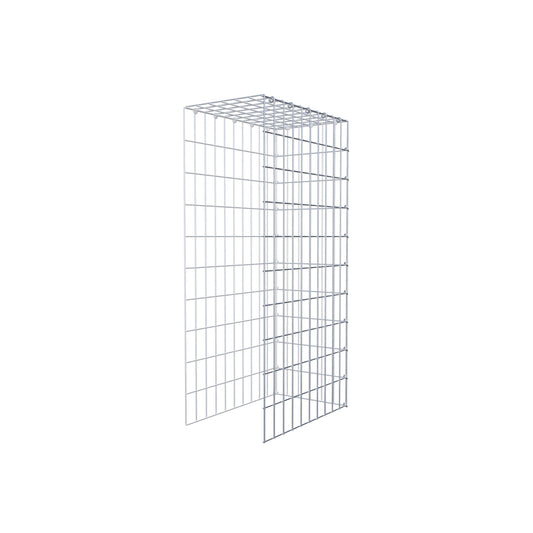 Typ 4 påbyggnadsgabion 100 cm x 50 cm x 30 cm (L x H x D), maskstorlek 5 cm x 10 cm, C-ring