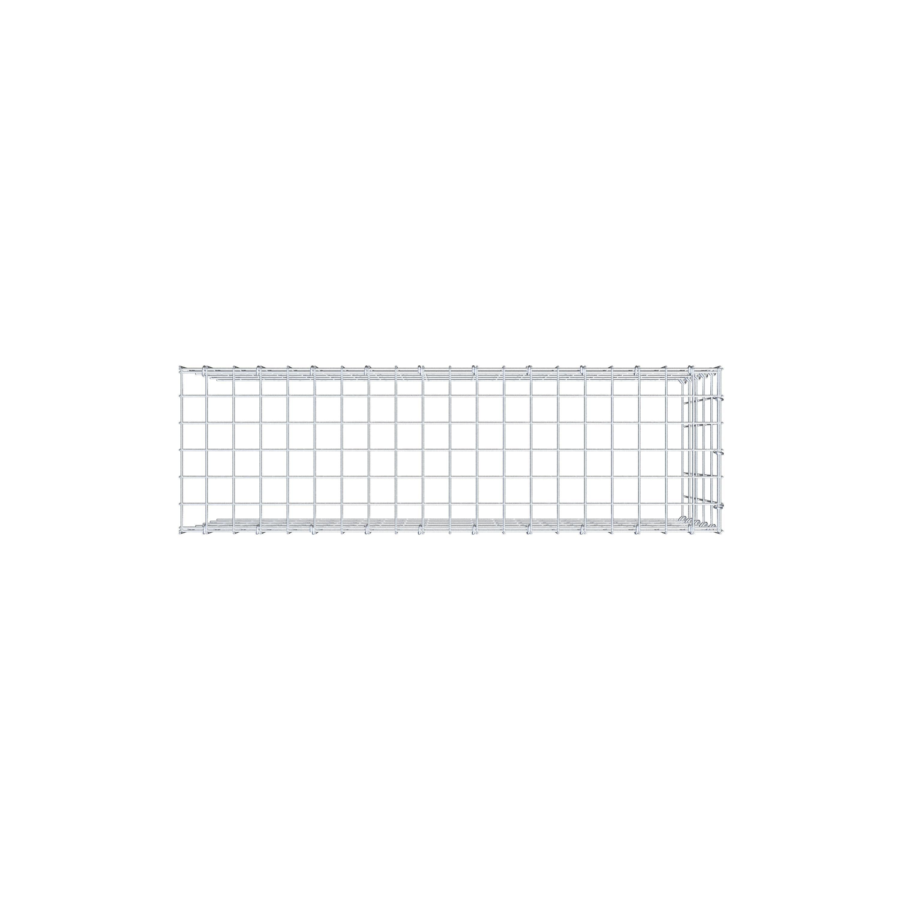 Mounted gabion type 4 100 cm x 50 cm x 30 cm (L x H x D), mesh size 5 cm x 10 cm, C-ring