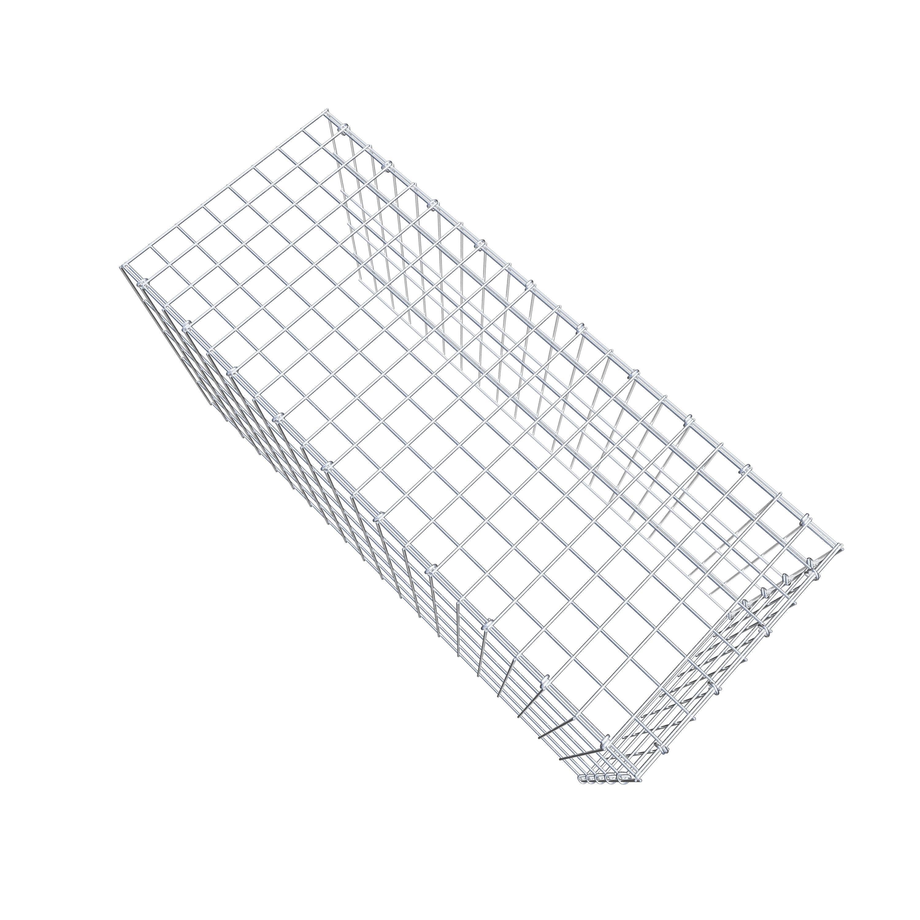 Gabbione aggiuntivo tipo 4 100 cm x 50 cm x 40 cm (L x H x P), maglia 5 cm x 10 cm, anello a C