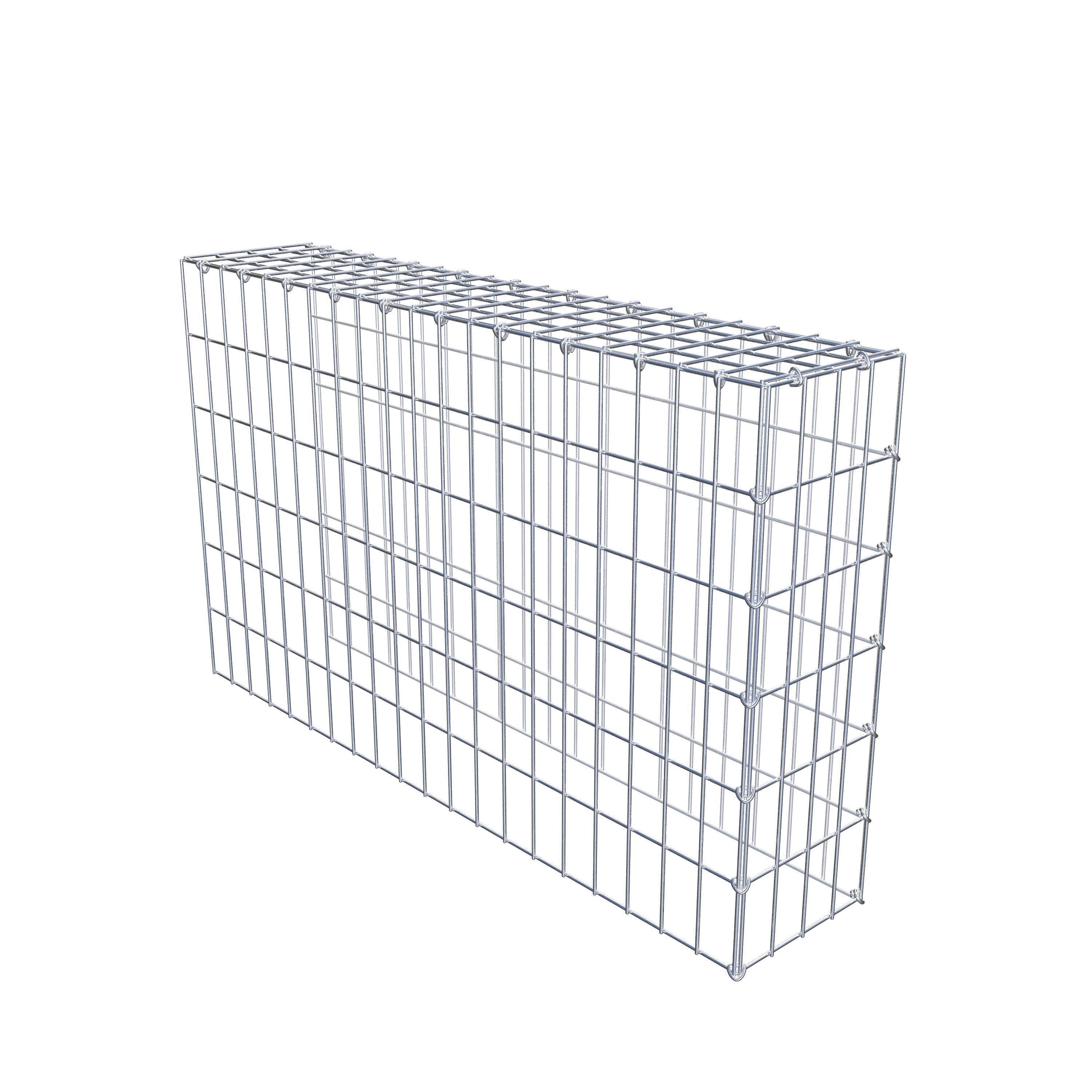 Gabião Tipo 4 100 cm x 60 cm x 20 cm (C x A x P), malhagem 5 cm x 10 cm, anel C