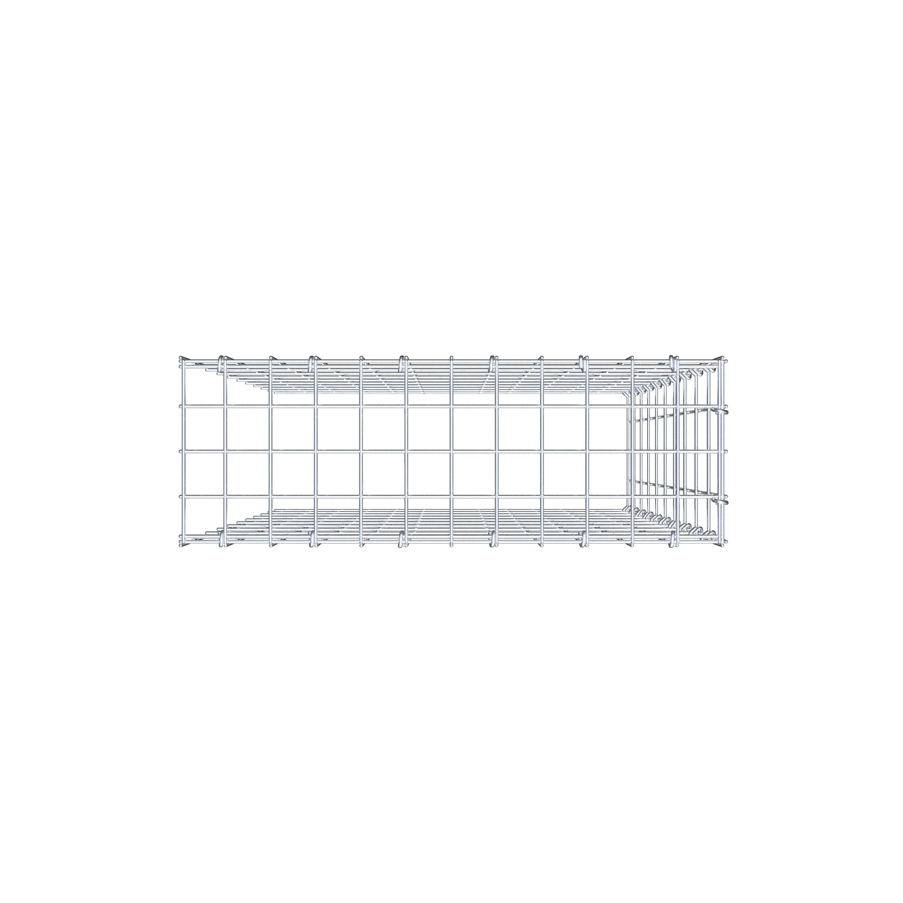 Gabião Tipo 4 100 cm x 60 cm x 20 cm (C x A x P), malhagem 5 cm x 10 cm, anel C