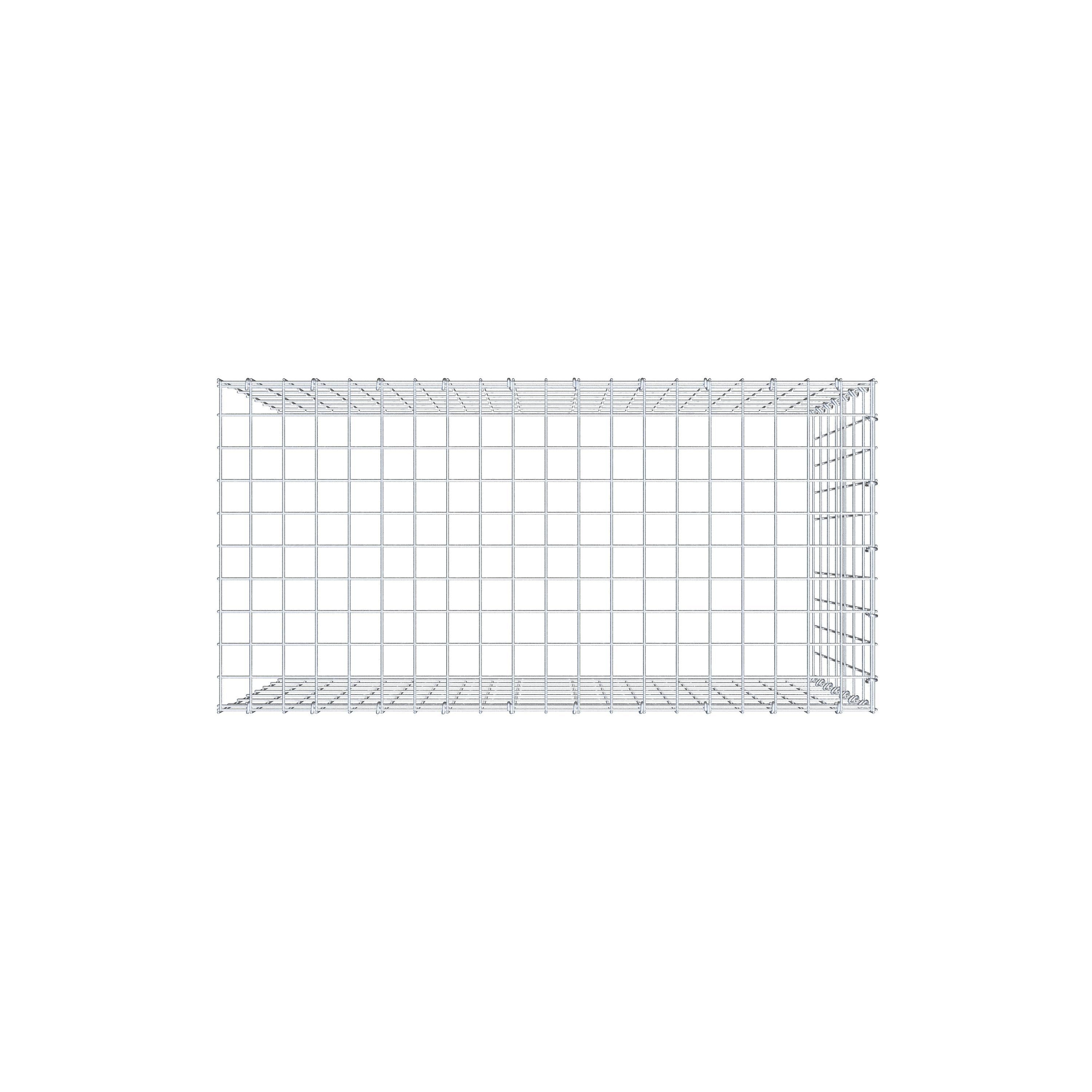 Pile aggiuntivo tipo 4 100 cm x 70 cm x 50 cm (L x H x P), maglia 5 cm x 10 cm, anello a C