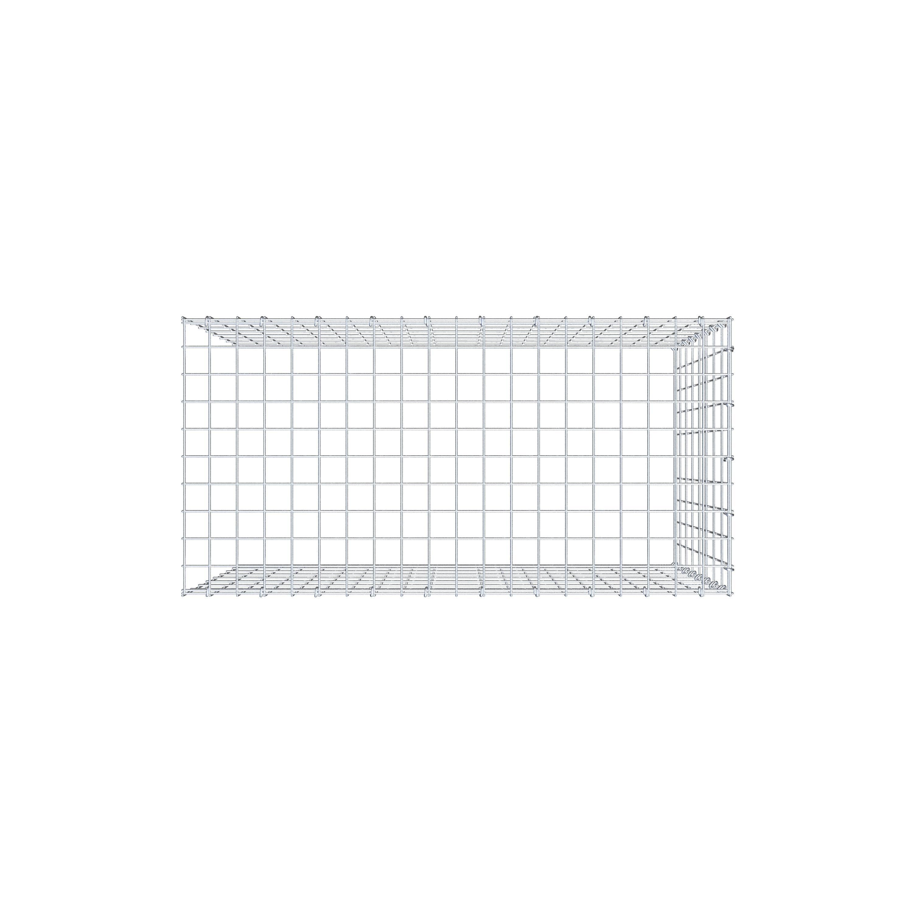Tilläggspåle typ 4 100 cm x 80 cm x 50 cm (L x H x D), maskstorlek 5 cm x 10 cm, C-ring