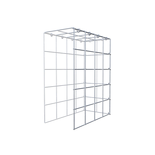 Mounted gabion type 4 50 cm x 40 cm x 20 cm (L x H x D), mesh size 10 cm x 10 cm, C-ring