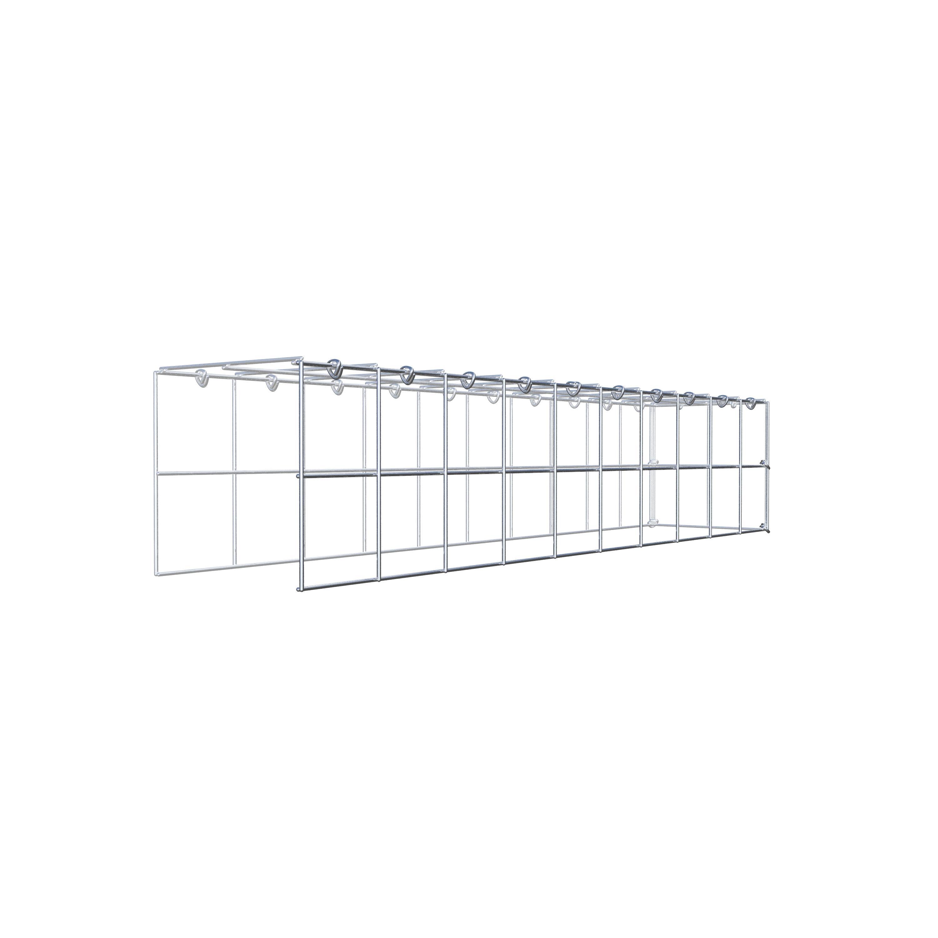 Fourche rapportée type 4 100 cm x 20 cm x 20 cm (L x H x P), mailles 10 cm x 10 cm, anneau C