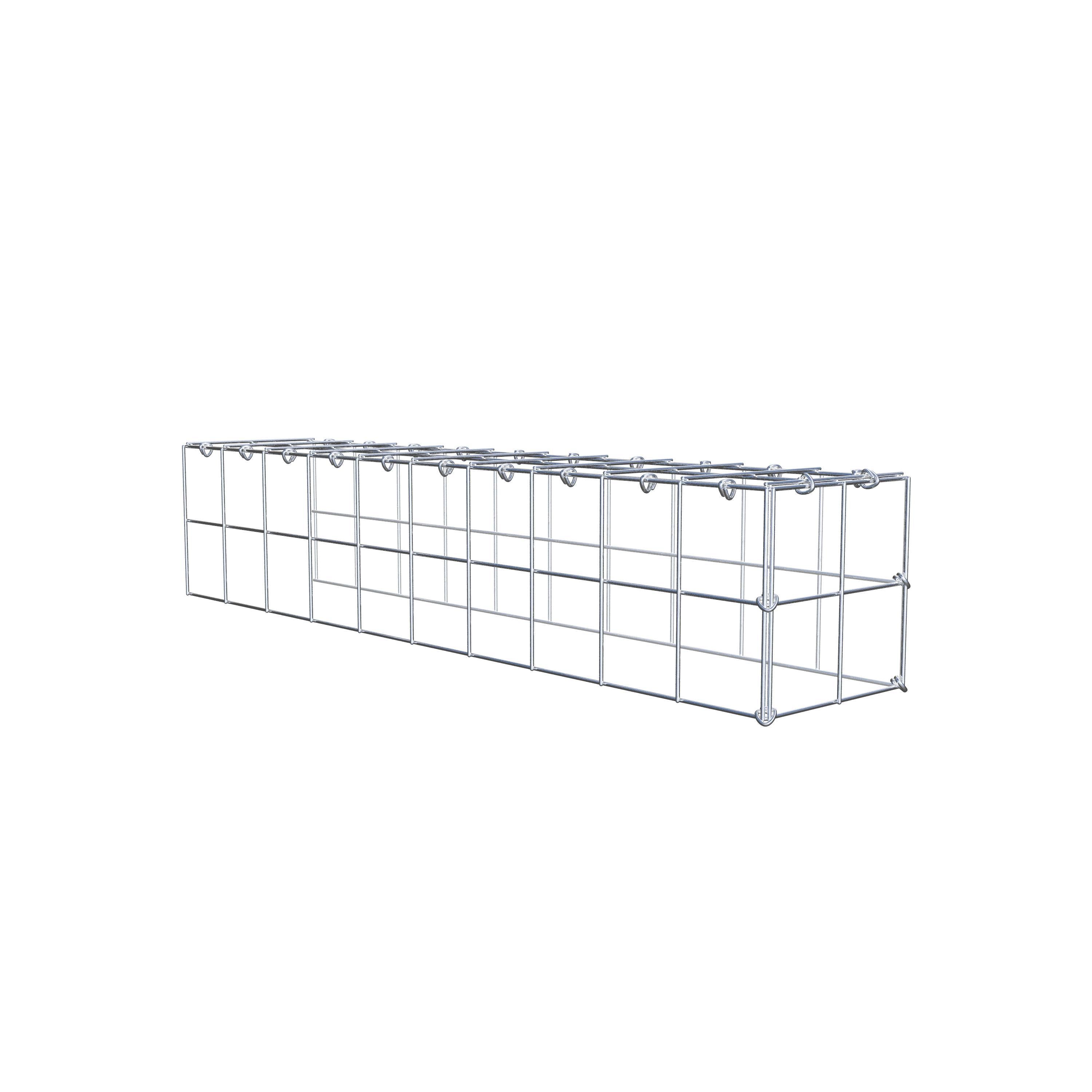 Fourche rapportée type 4 100 cm x 20 cm x 20 cm (L x H x P), mailles 10 cm x 10 cm, anneau C