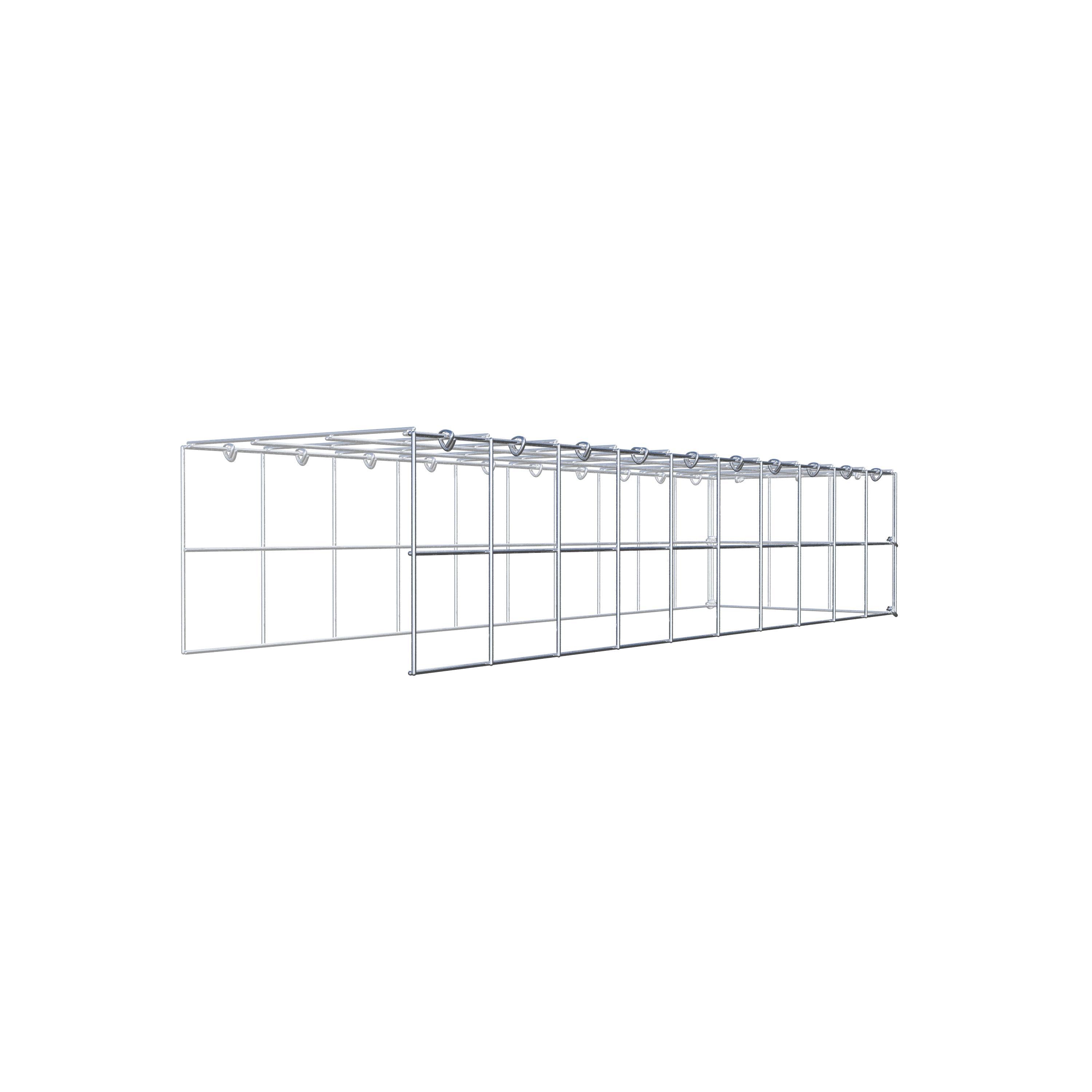 Gabbione aggiuntivo tipo 4 100 cm x 20 cm x 30 cm (L x H x P), maglia 10 cm x 10 cm, anello a C