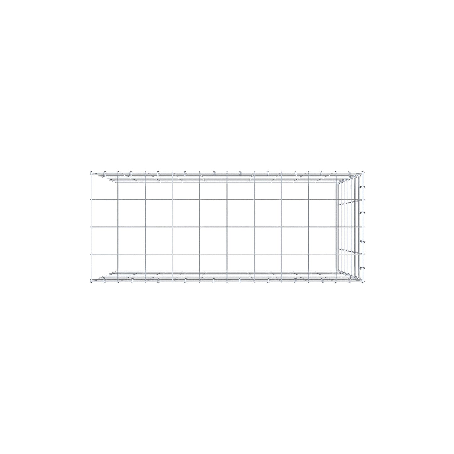 Anbaugabione Typ 4 100 cm x 70 cm x 40 cm (L x H x T), Maschenweite 10 cm x 10 cm, C-Ring