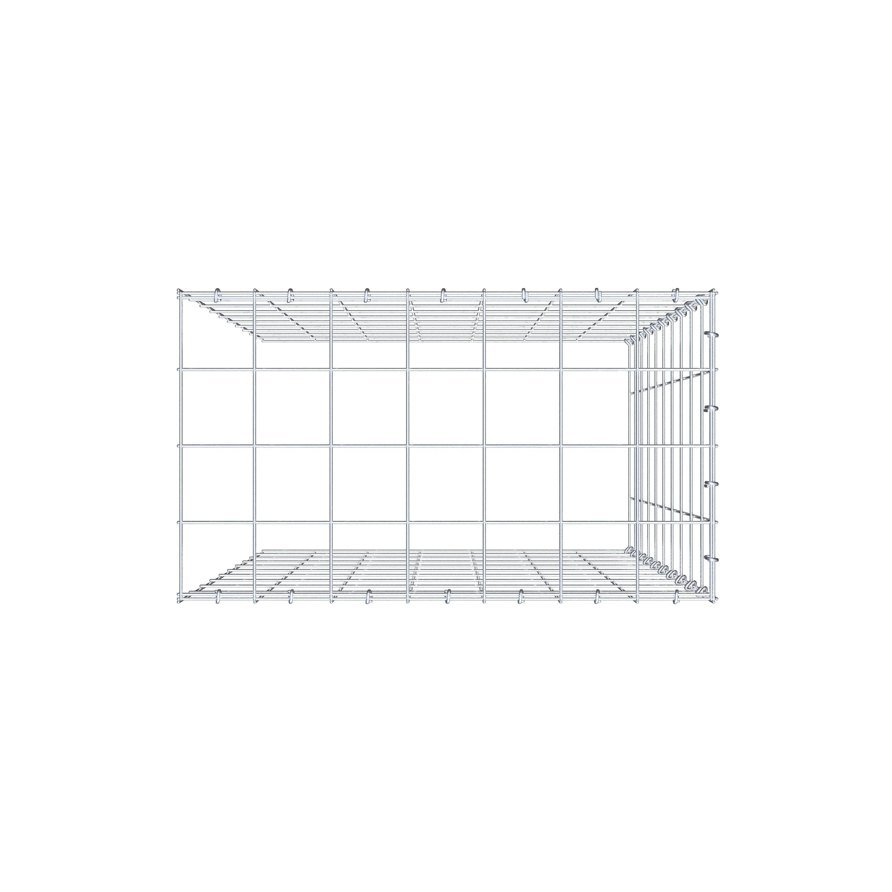 Pile aggiuntivo tipo 4 100 cm x 70 cm x 40 cm (L x H x P), maglia 10 cm x 10 cm, anello a C