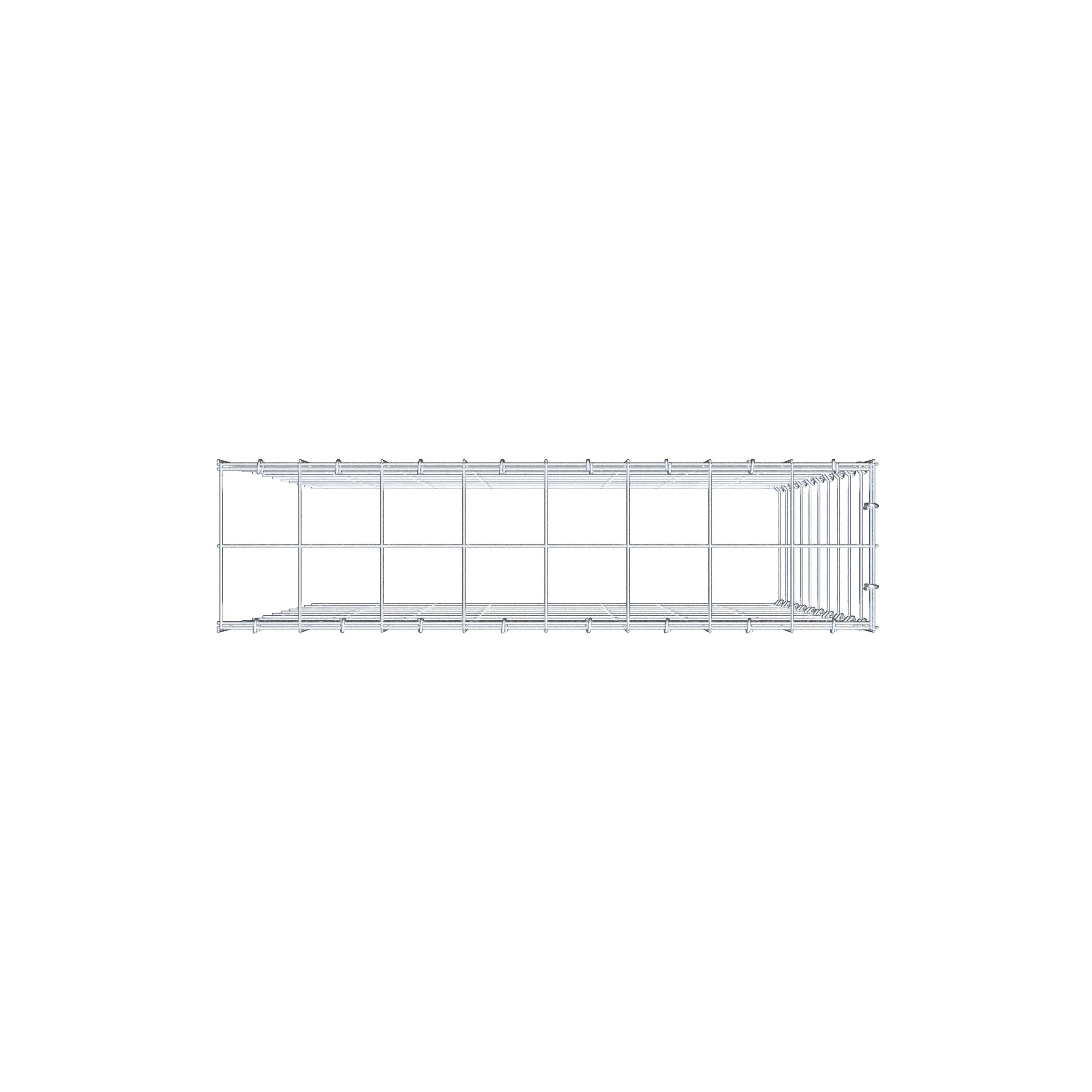 Gabbione aggiuntivo tipo 4 100 cm x 80 cm x 20 cm (L x H x P), maglia 10 cm x 10 cm, anello a C