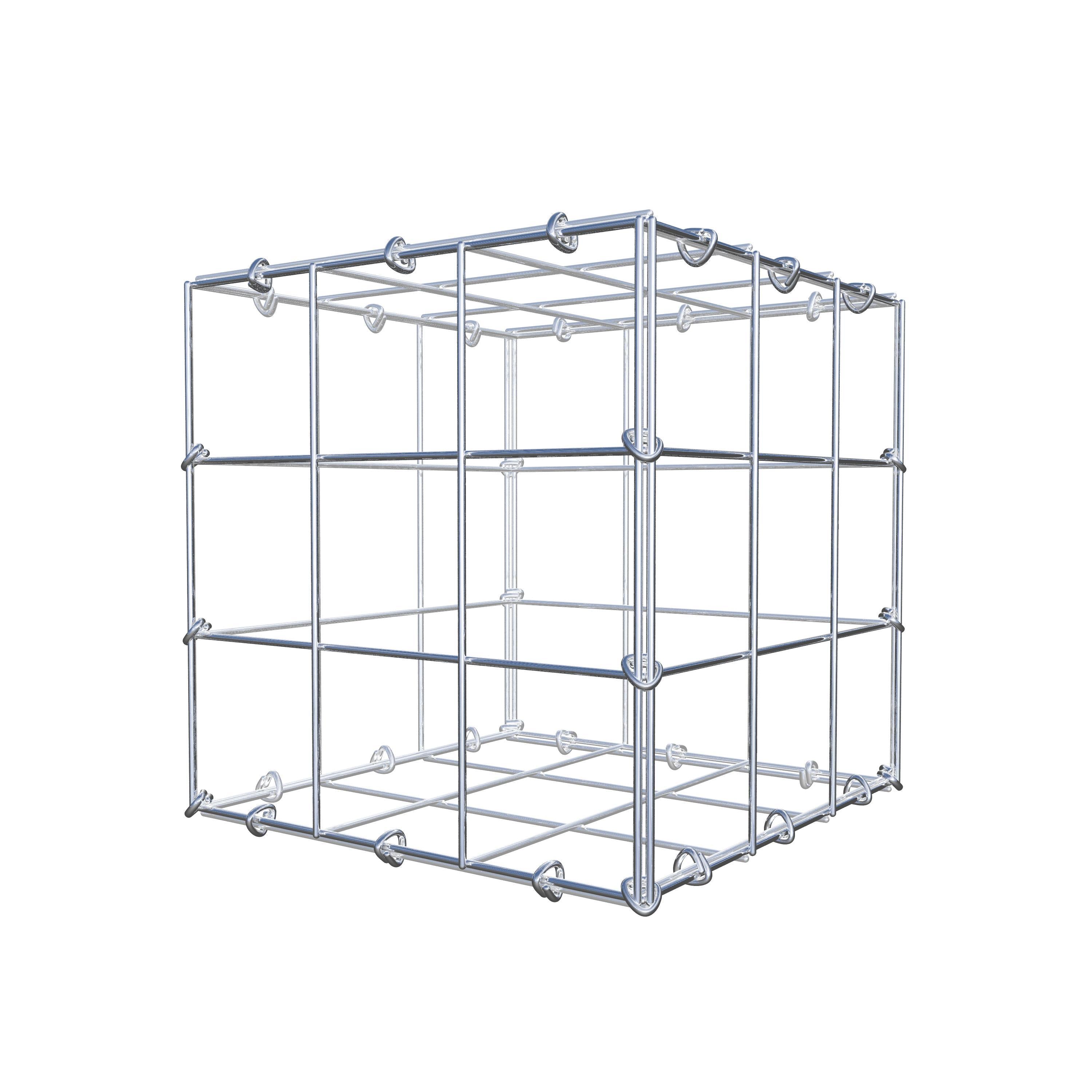 Gabione 30 cm x 30 cm x 30 cm (L x H x T), Maschenweite 10 cm x 10 cm, C-Ring