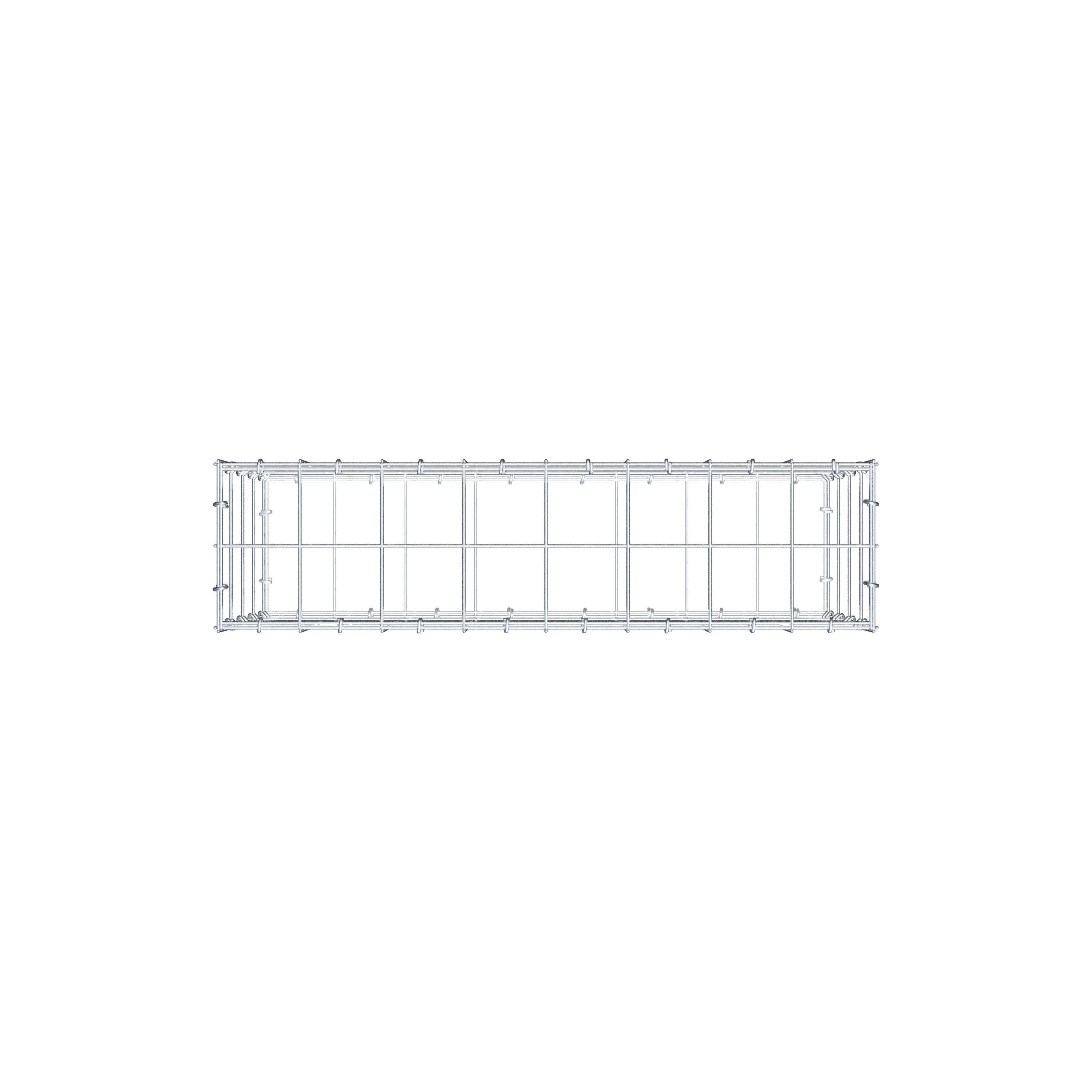 Gabbione 80 cm x 40 cm x 20 cm (L x H x P), maglia 10 cm x 10 cm, anello a C