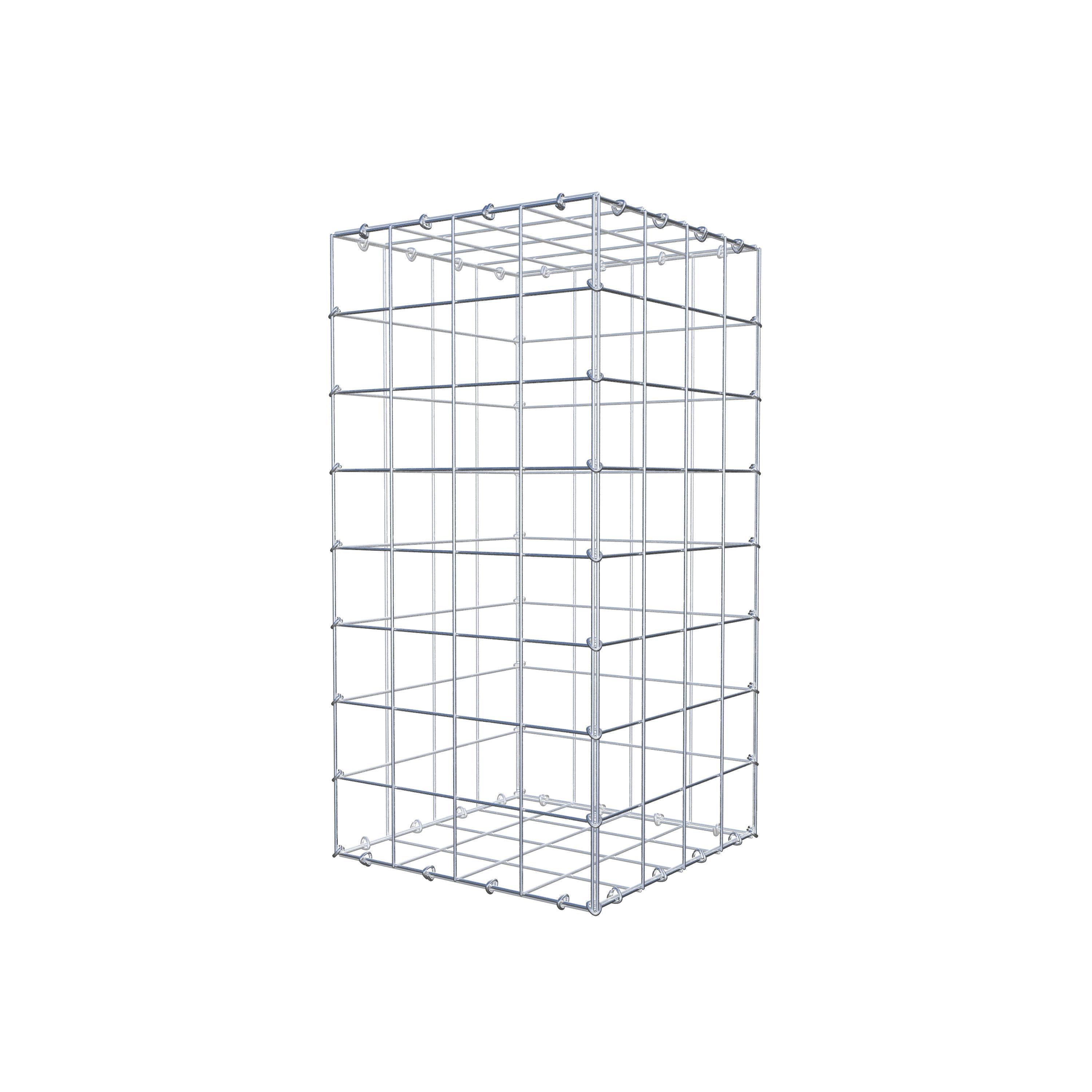 Gabion 80 cm x 40 cm x 40 cm (L x H x P), mailles 10 cm x 10 cm, anneau en C