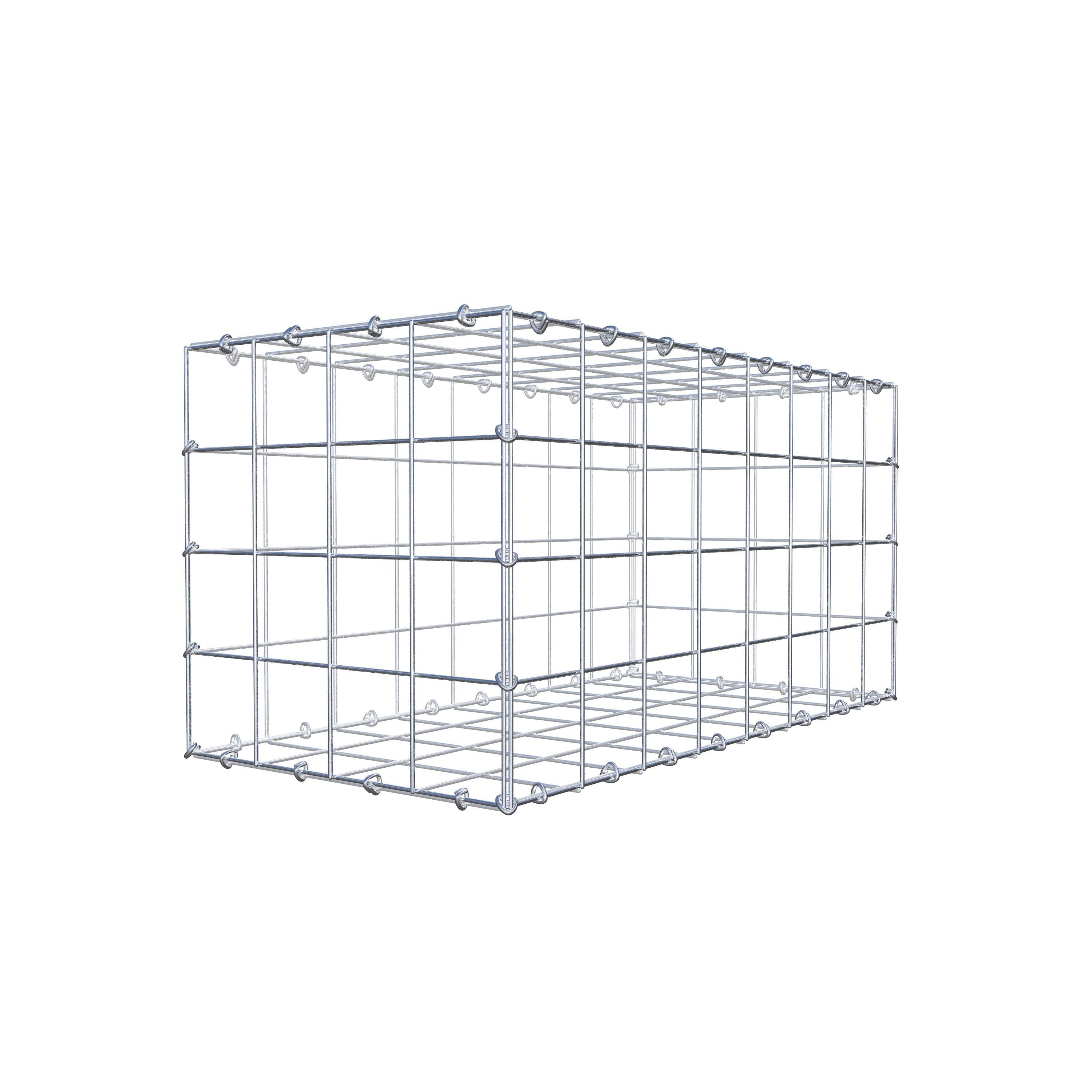 Gabion 80 cm x 40 cm x 40 cm (L x H x P), mailles 10 cm x 10 cm, anneau en C
