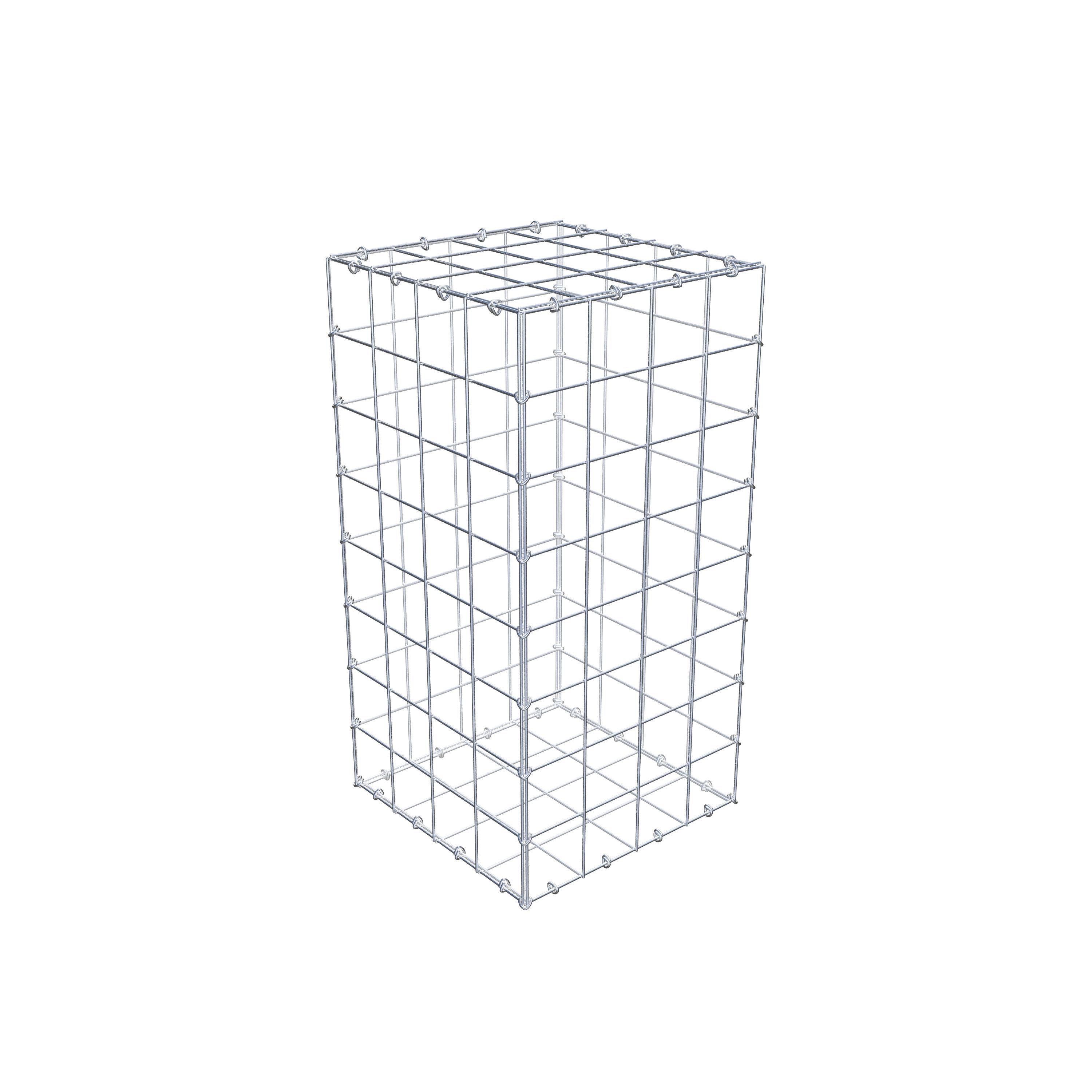 Gabion 80 cm x 40 cm x 40 cm (L x H x P), mailles 10 cm x 10 cm, anneau en C