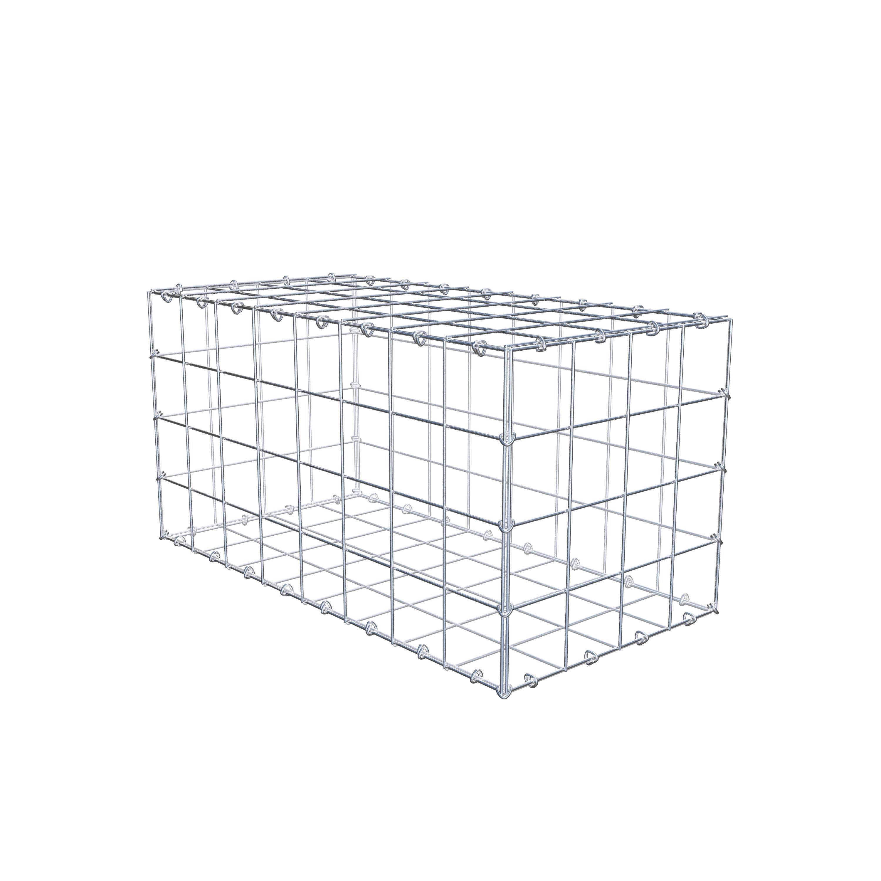 Gabion 80 cm x 40 cm x 40 cm (L x H x P), mailles 10 cm x 10 cm, anneau en C