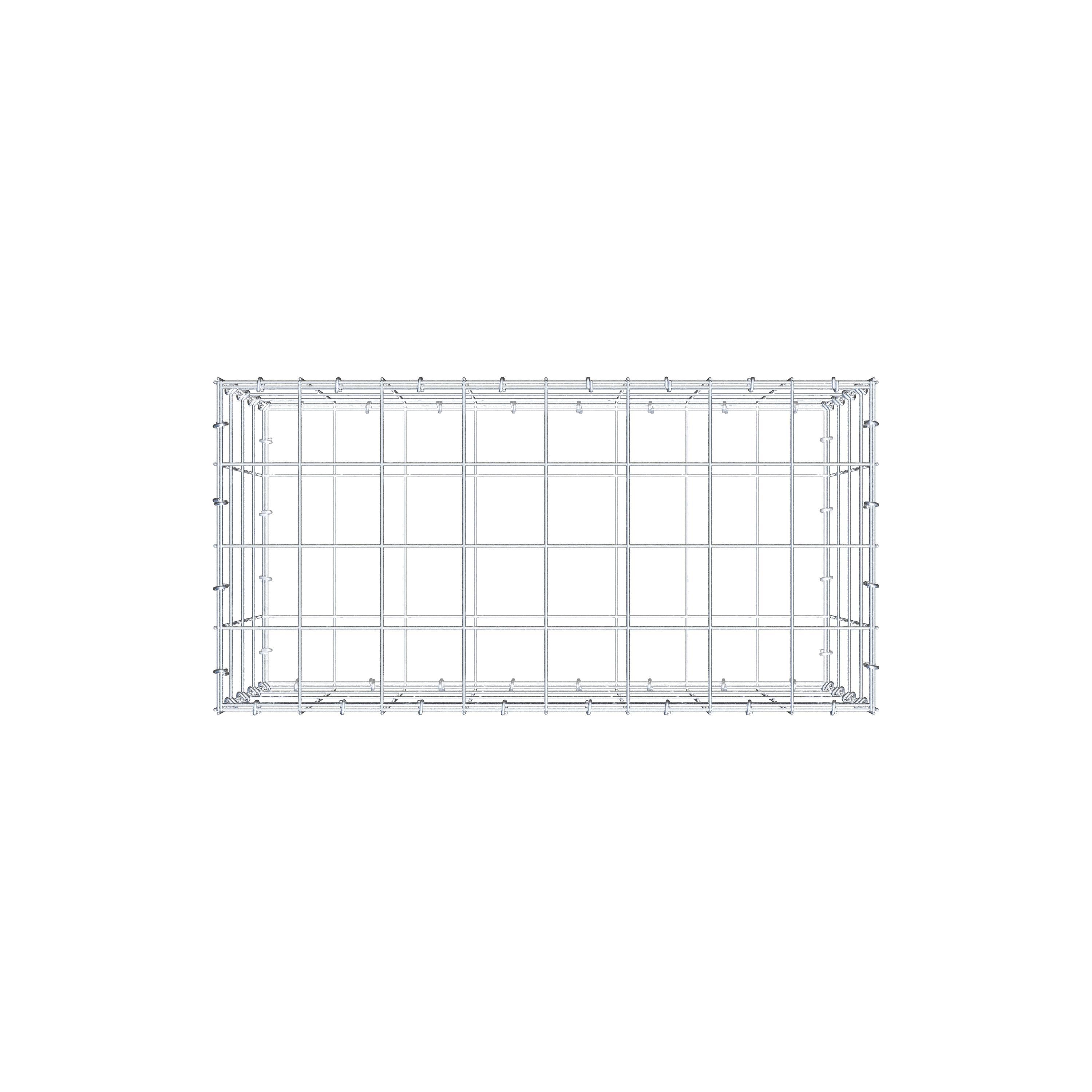 Gabion 80 cm x 40 cm x 40 cm (L x H x P), mailles 10 cm x 10 cm, anneau en C